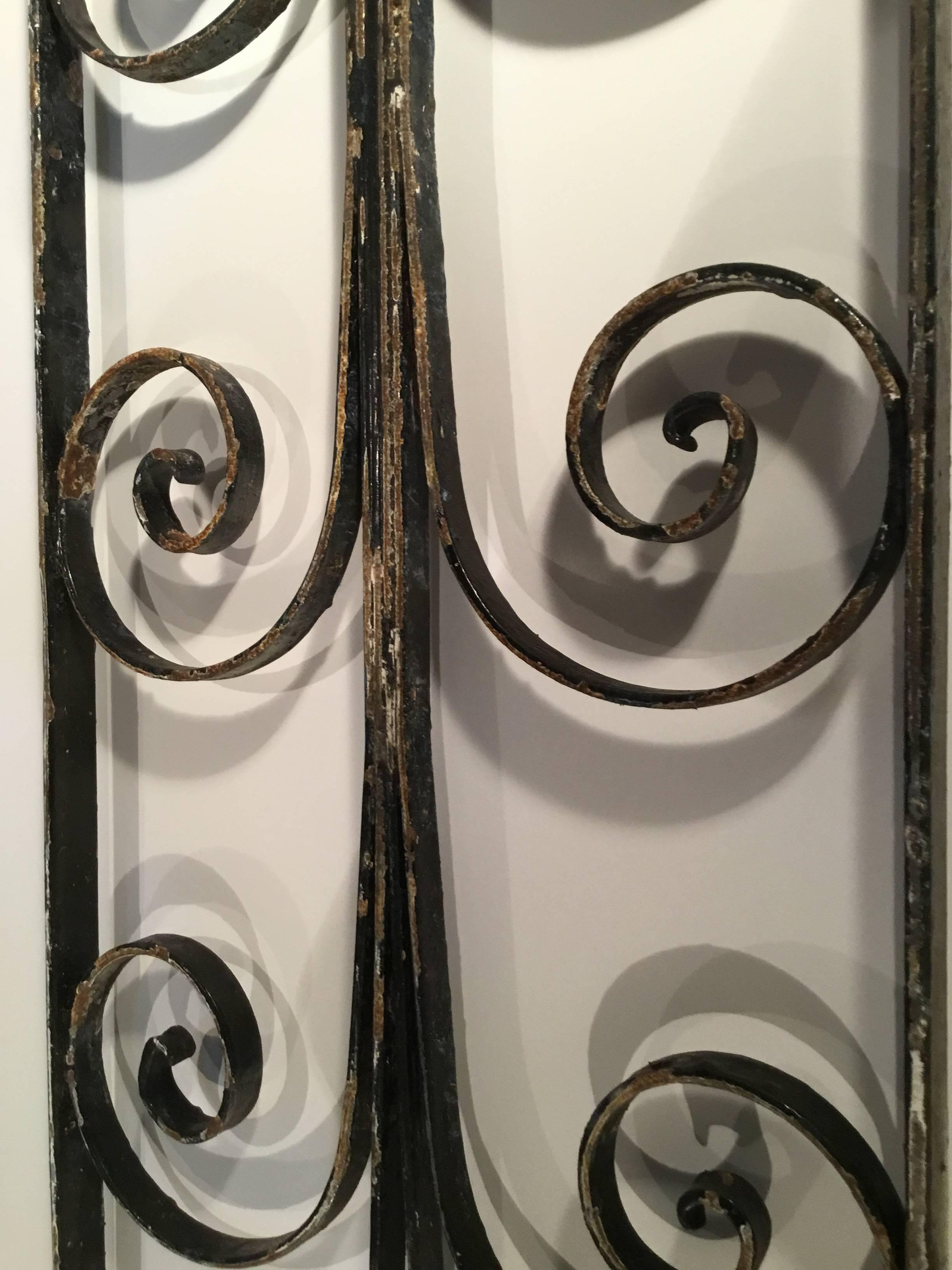 Pair of Large Architectural Iron Wall Hanging 3
