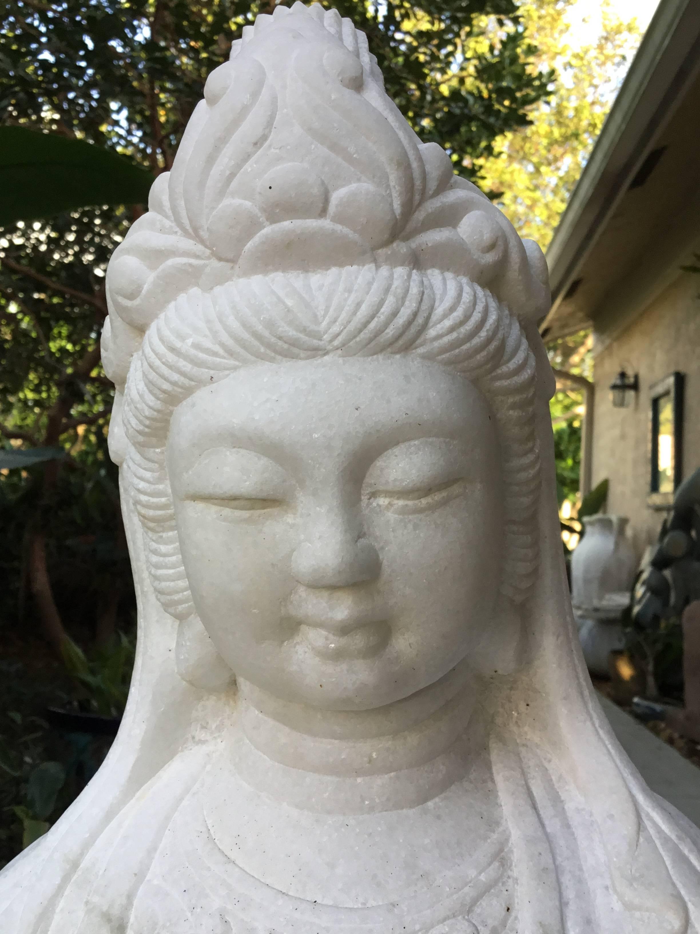 Exceptionally Large Marble Buddha For Sale 4