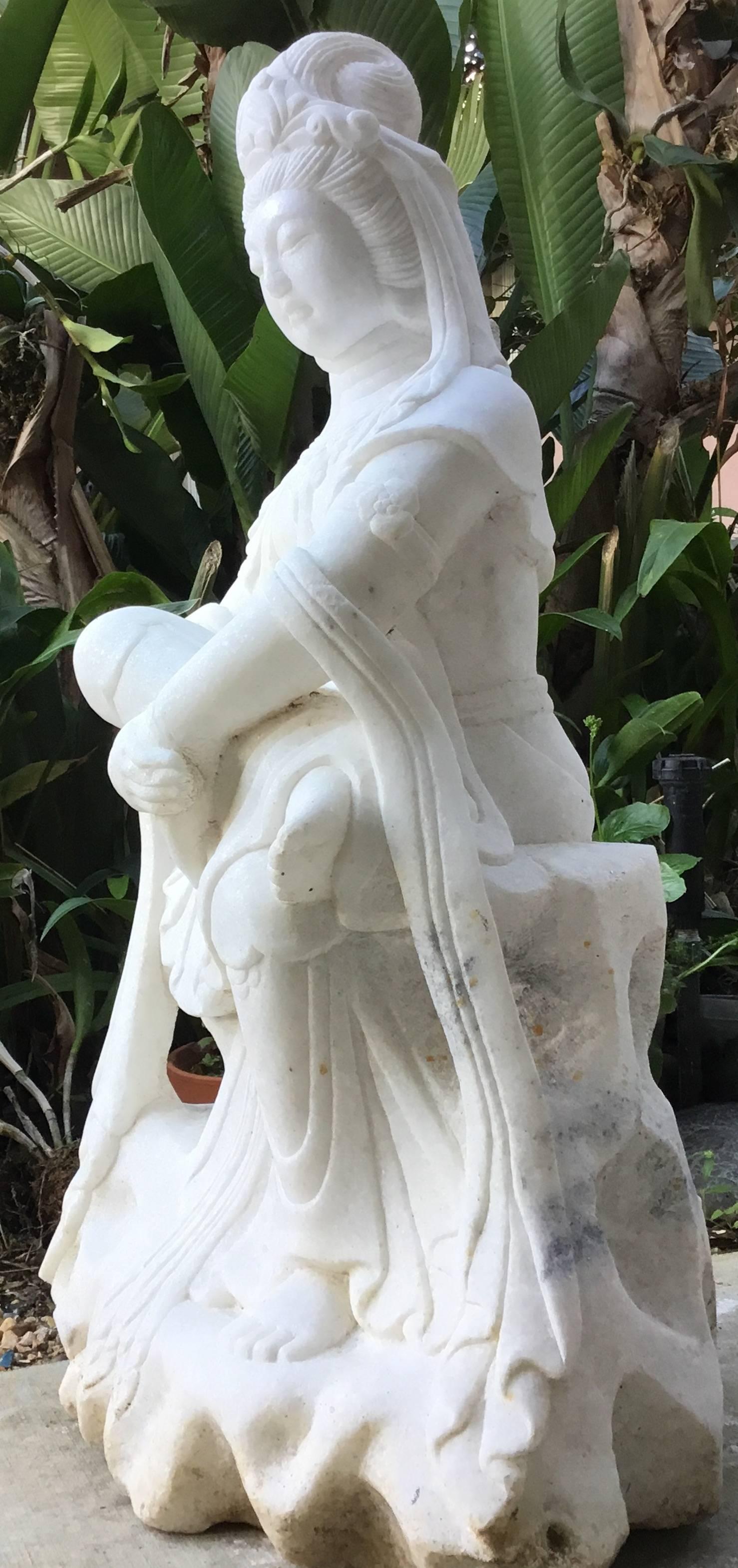 Exceptionally Large Marble Buddha For Sale 2