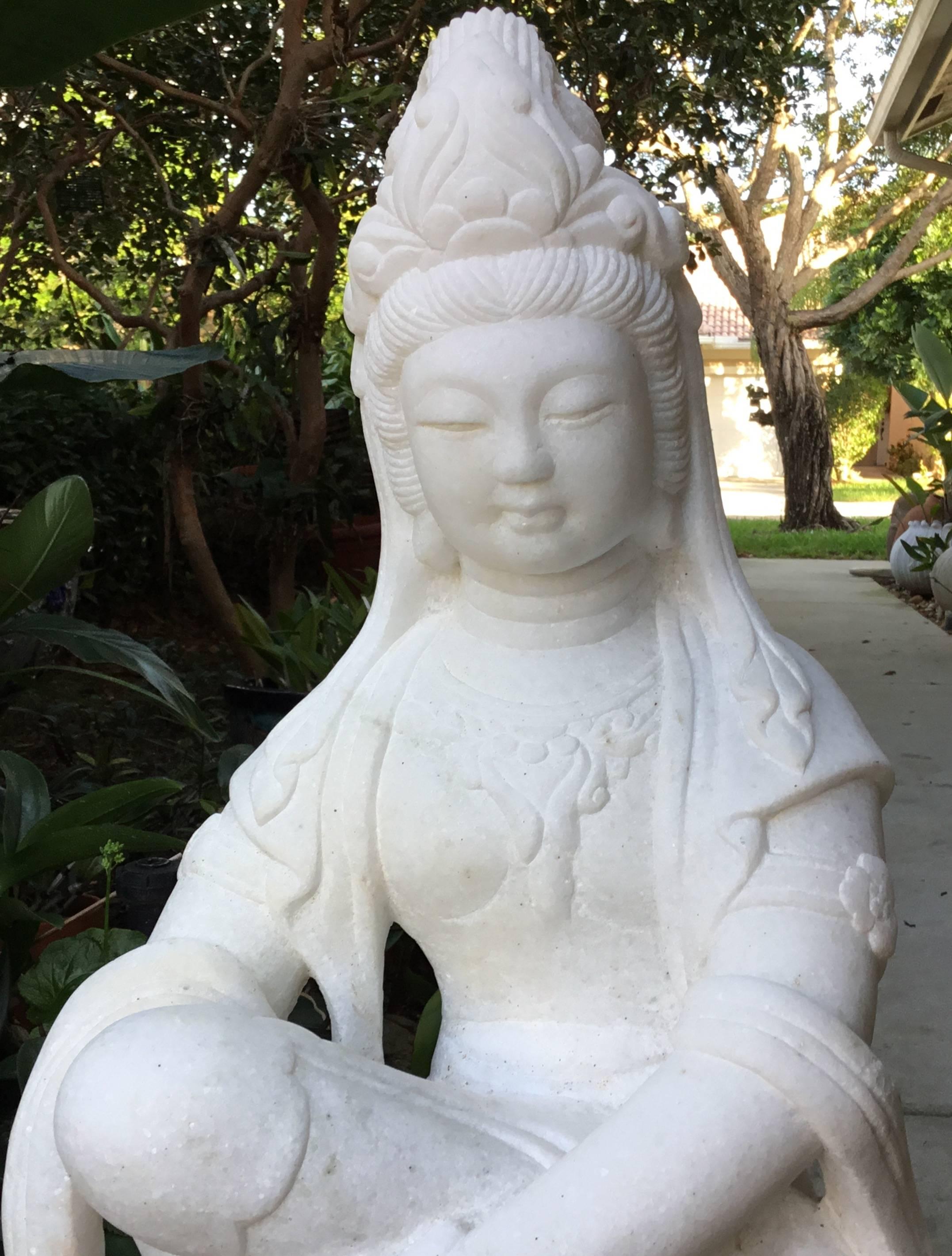 Exceptionally Large Marble Buddha For Sale 3
