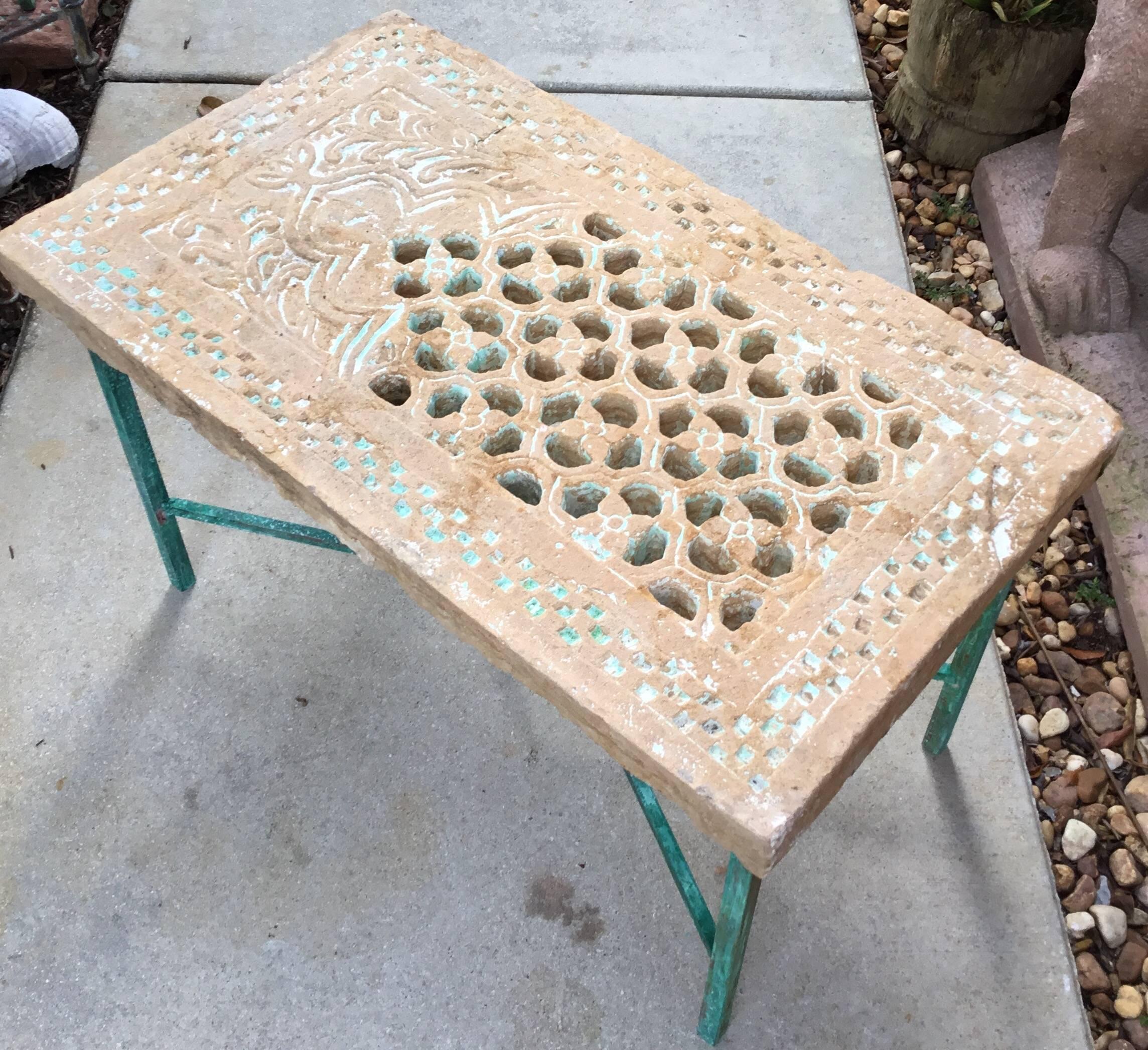 Architectural Element Brass Table In Excellent Condition In Delray Beach, FL
