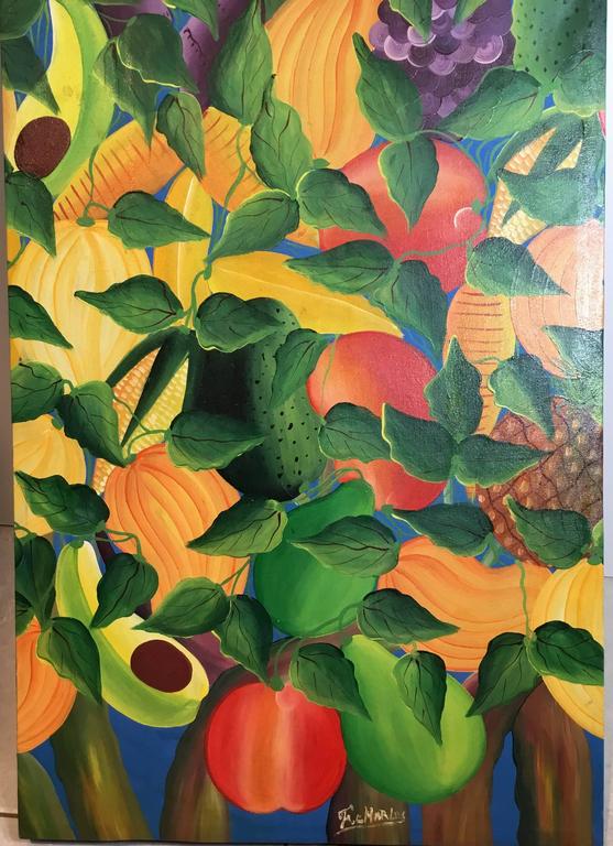 Vintage Haitian Oil Painting For Sale at 1stDibs