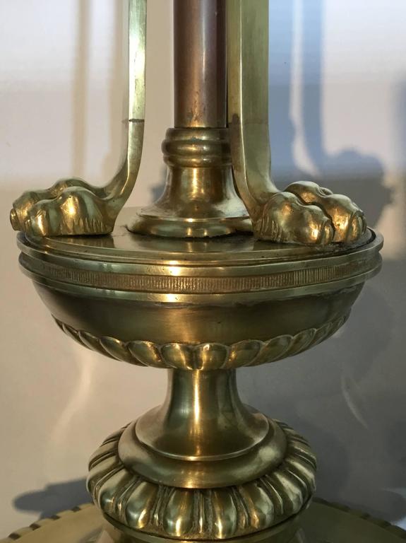 Signed Vintage Brass and Bronze English Floor Lamp at 1stDibs