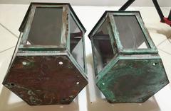Elegant Pair of Hanging Candle Garden Lanterns