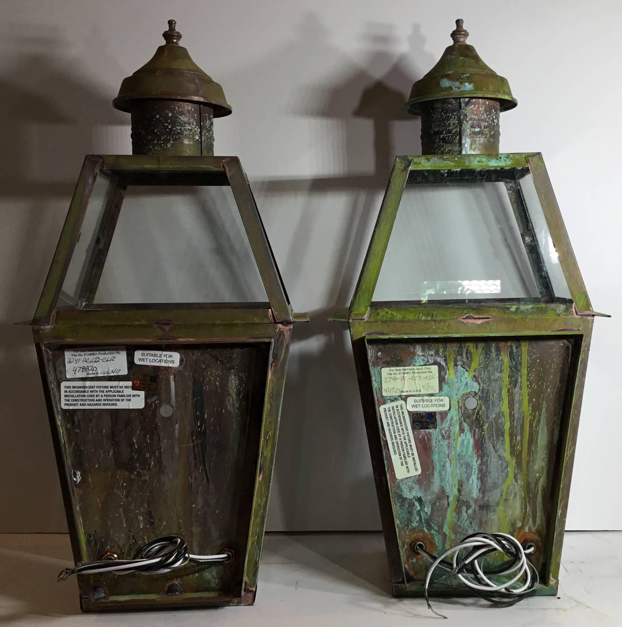 Pair of Large Architectural Wall Lanterns 3