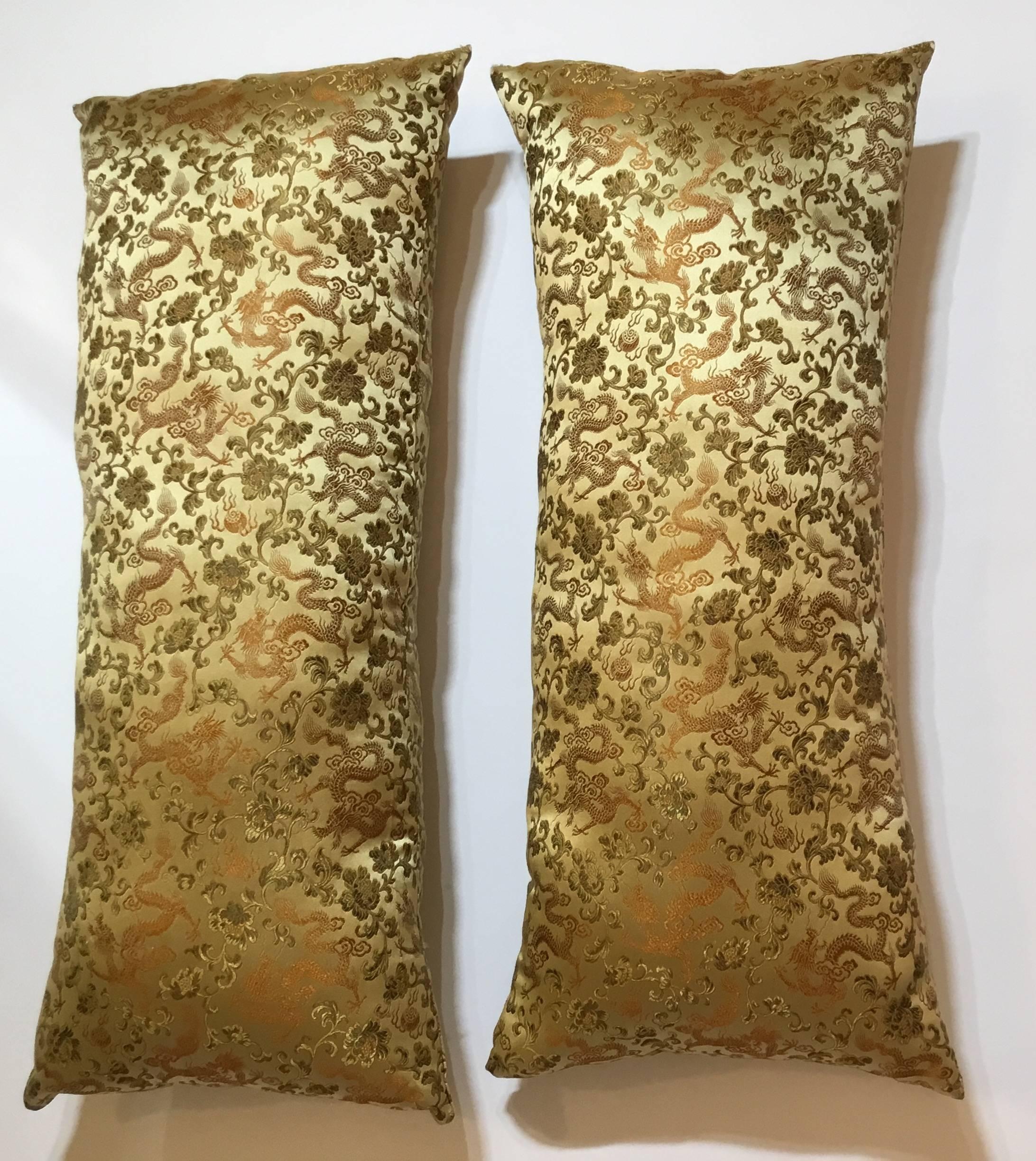 Pair of Silk Chinese Pillows 5