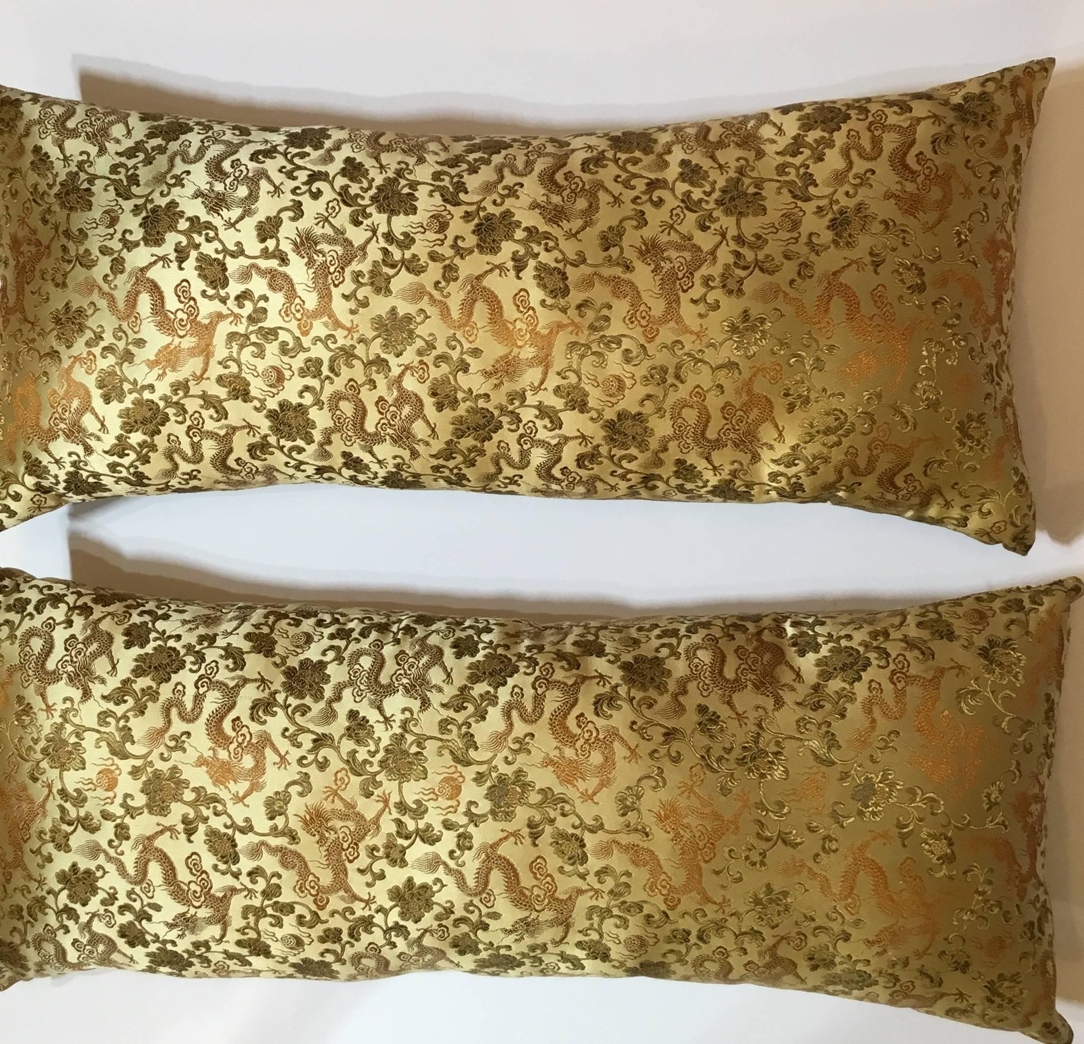 Pair of Silk Chinese Pillows 6
