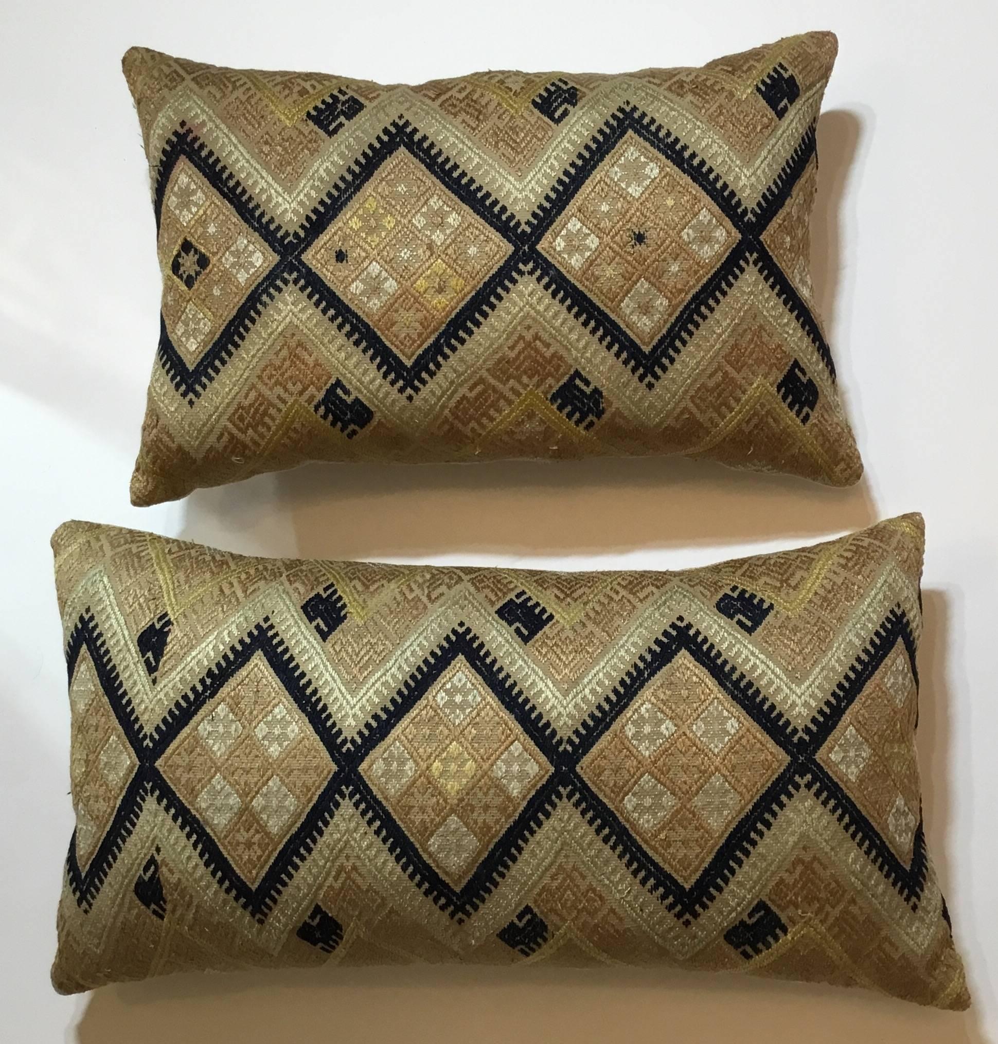 Pair of Vintage Hand Embroidery Suzani Pillows 3