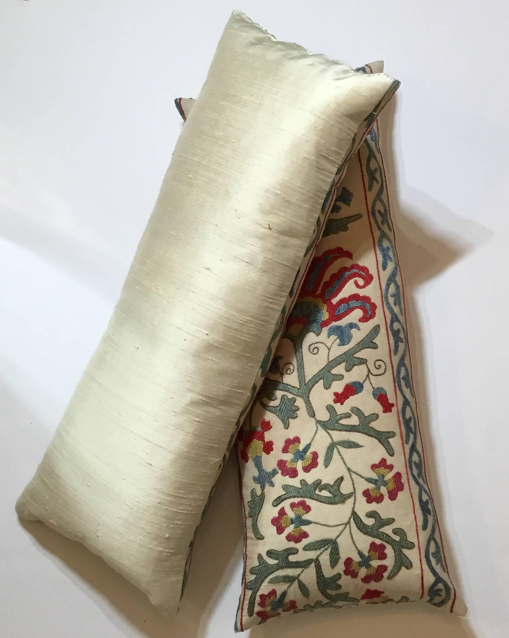 Pair of Vintage Suzani Pillows 3