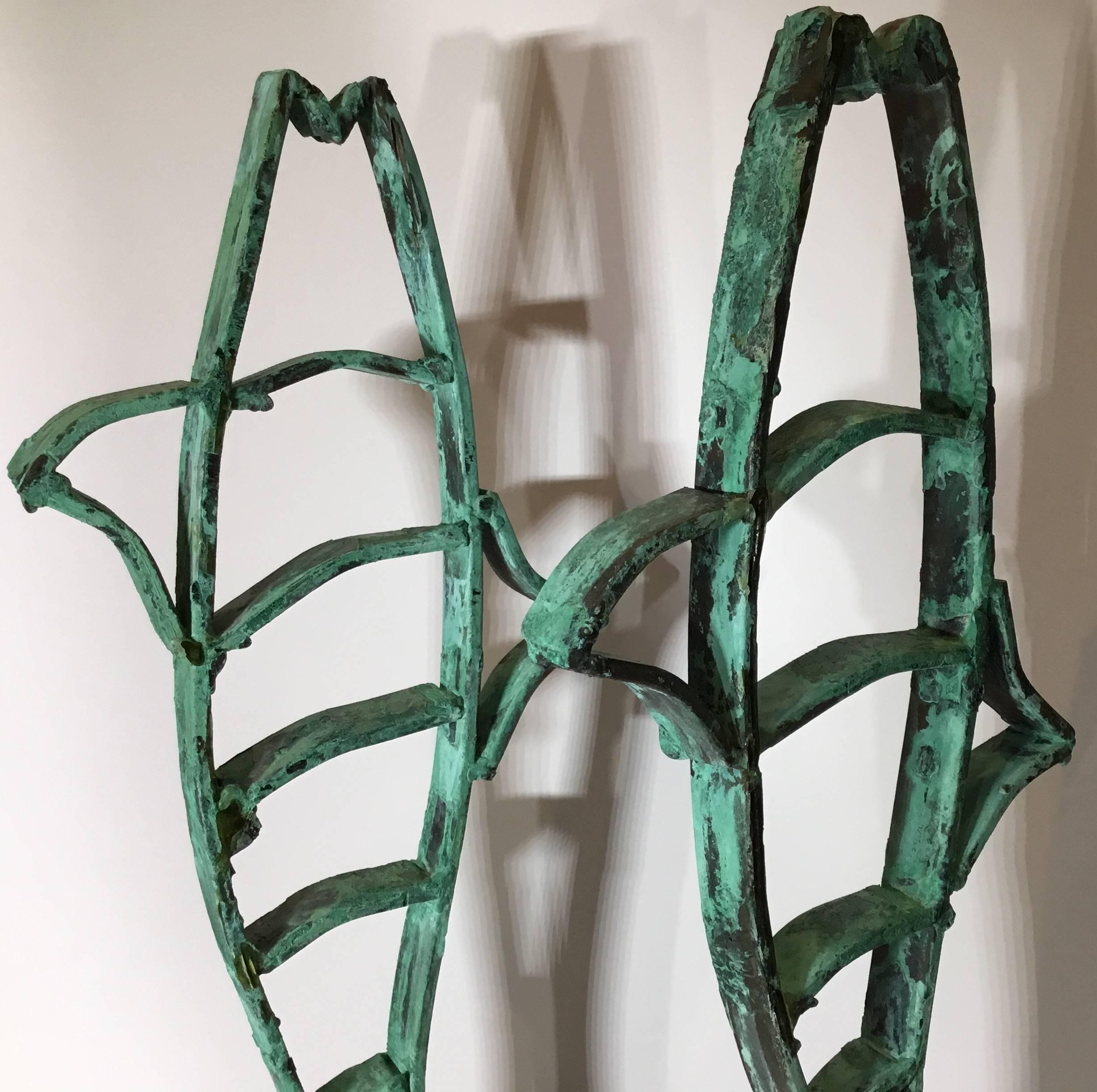 Vintage Pair of Copper Sculptures In Excellent Condition In Delray Beach, FL