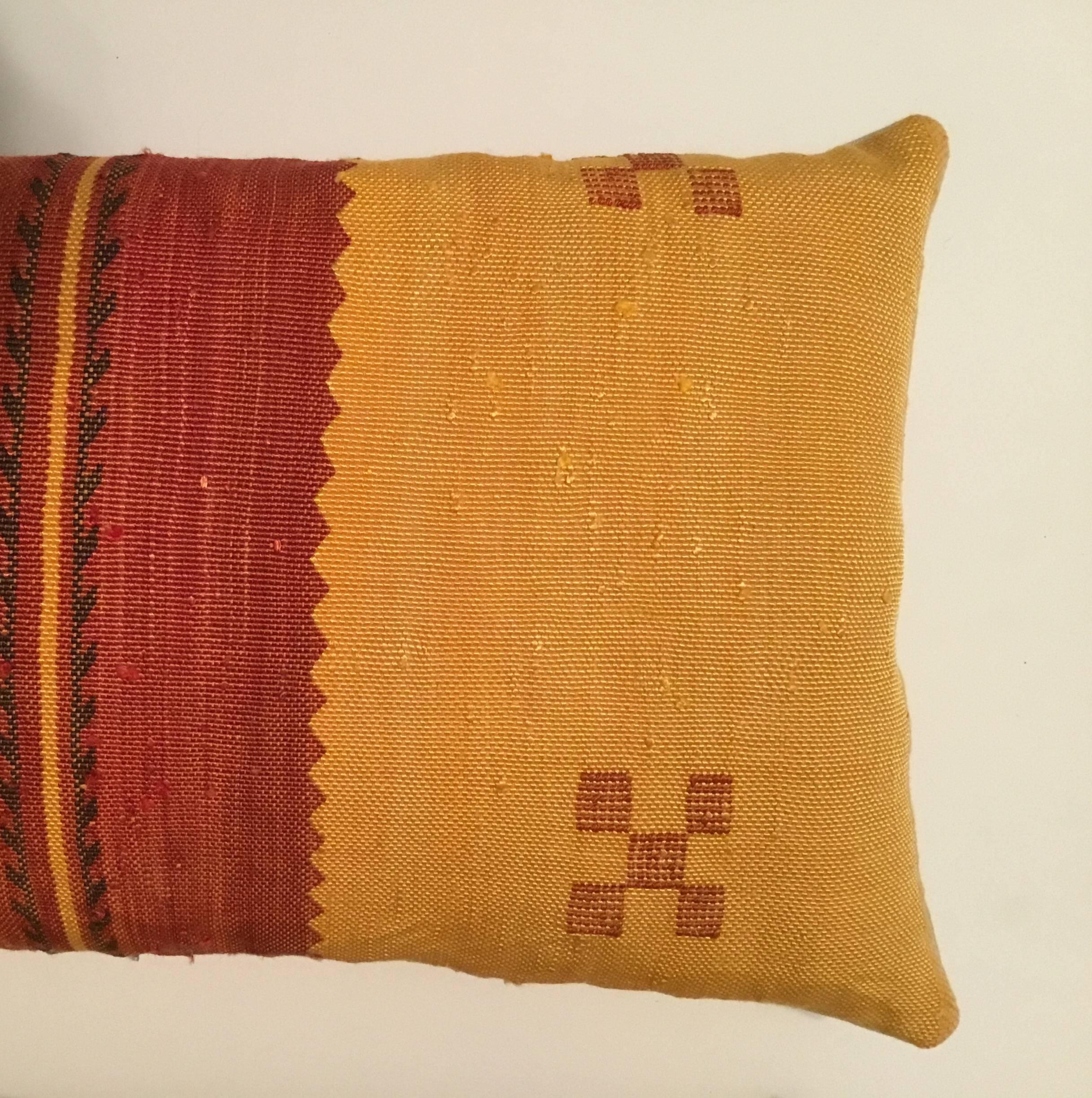 20th Century Moroccan Cactus Silk Flat-Weave Pillows