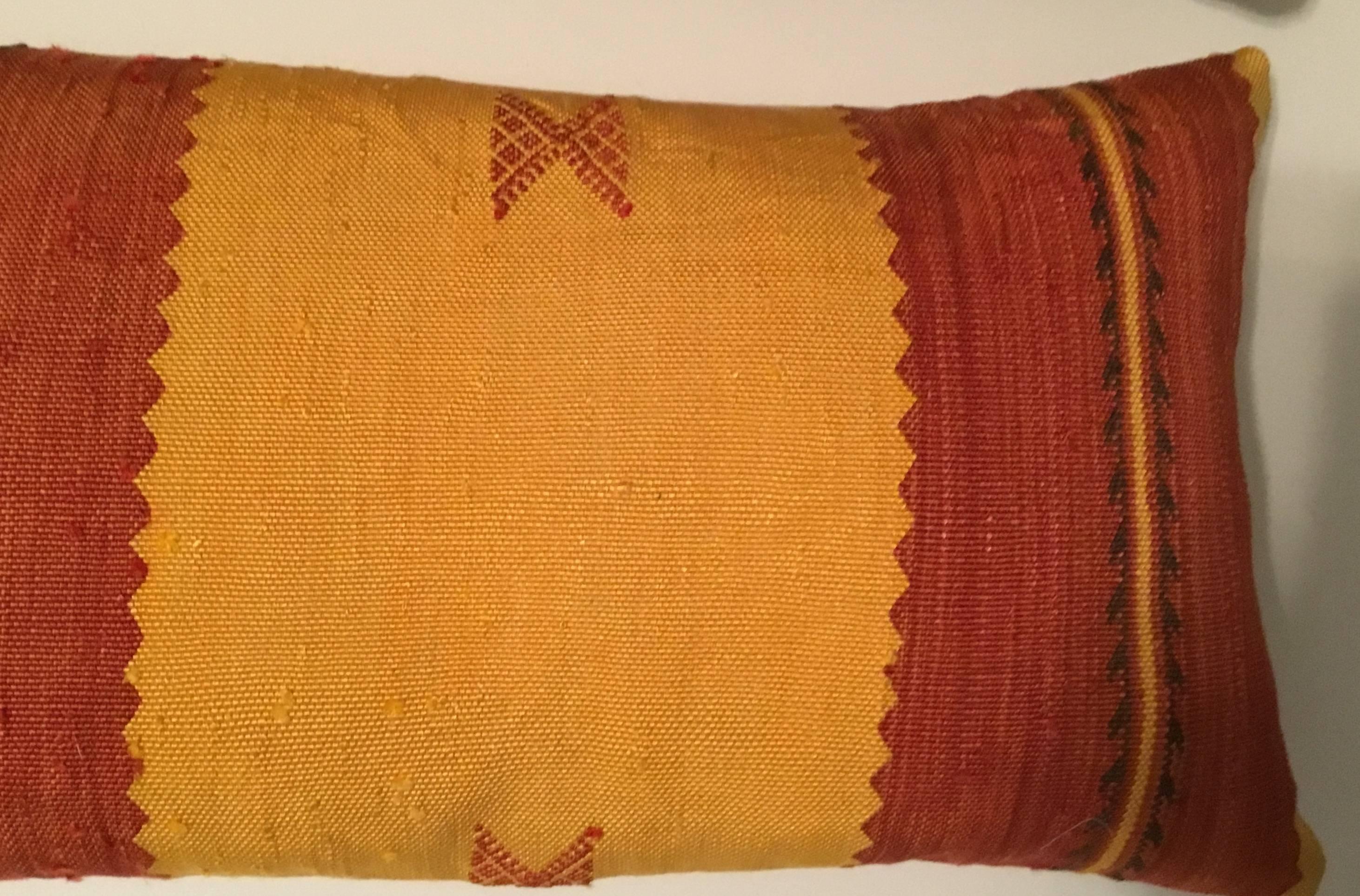Cotton Moroccan Cactus Silk Flat-Weave Pillows