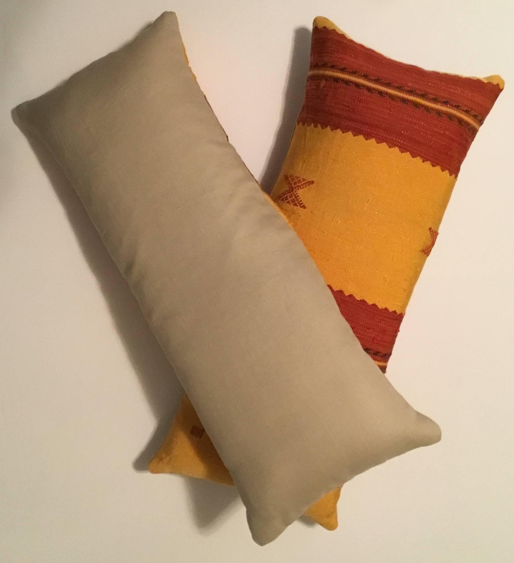 Moroccan Cactus Silk Flat-Weave Pillows 5