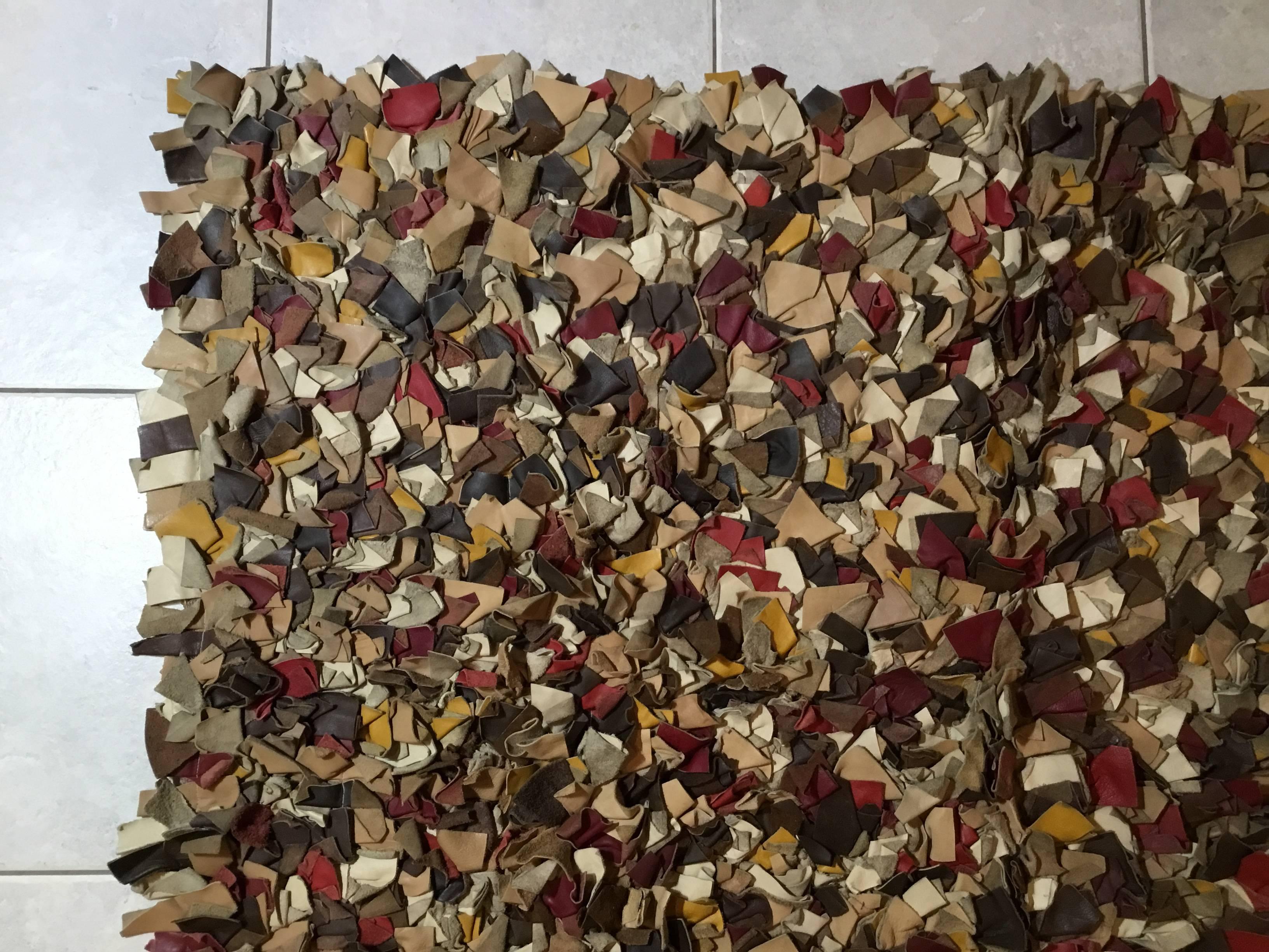 Scandinavia Patchwork Leather Rug 1