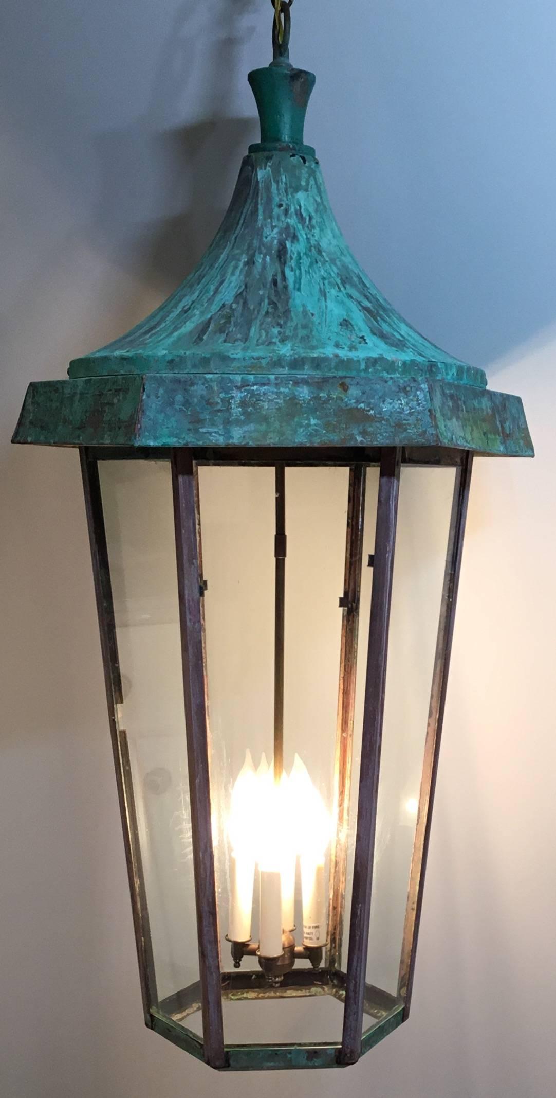 large copper lanterns