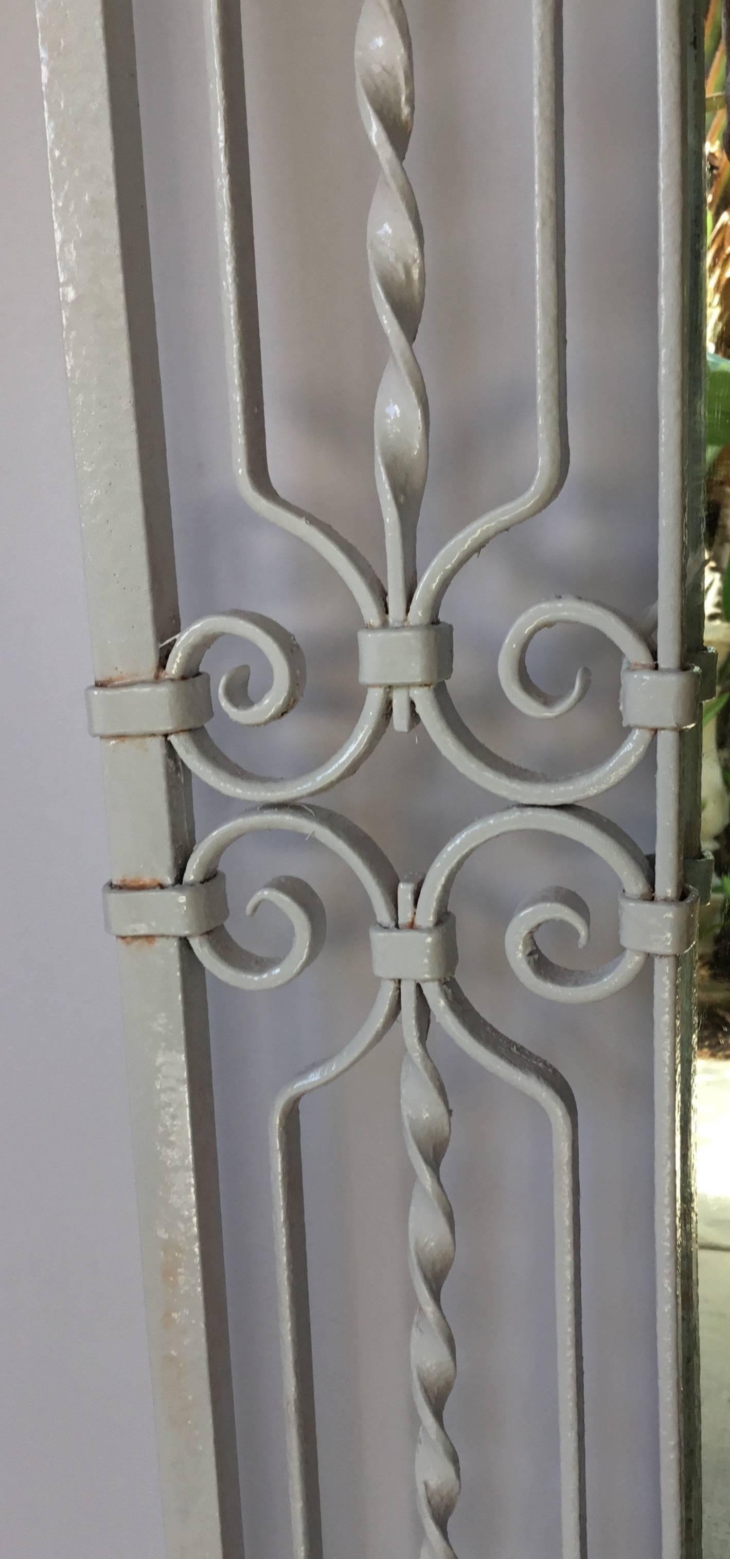 Elegant Hand Twisted Wrought Iron Mirror For Sale 2