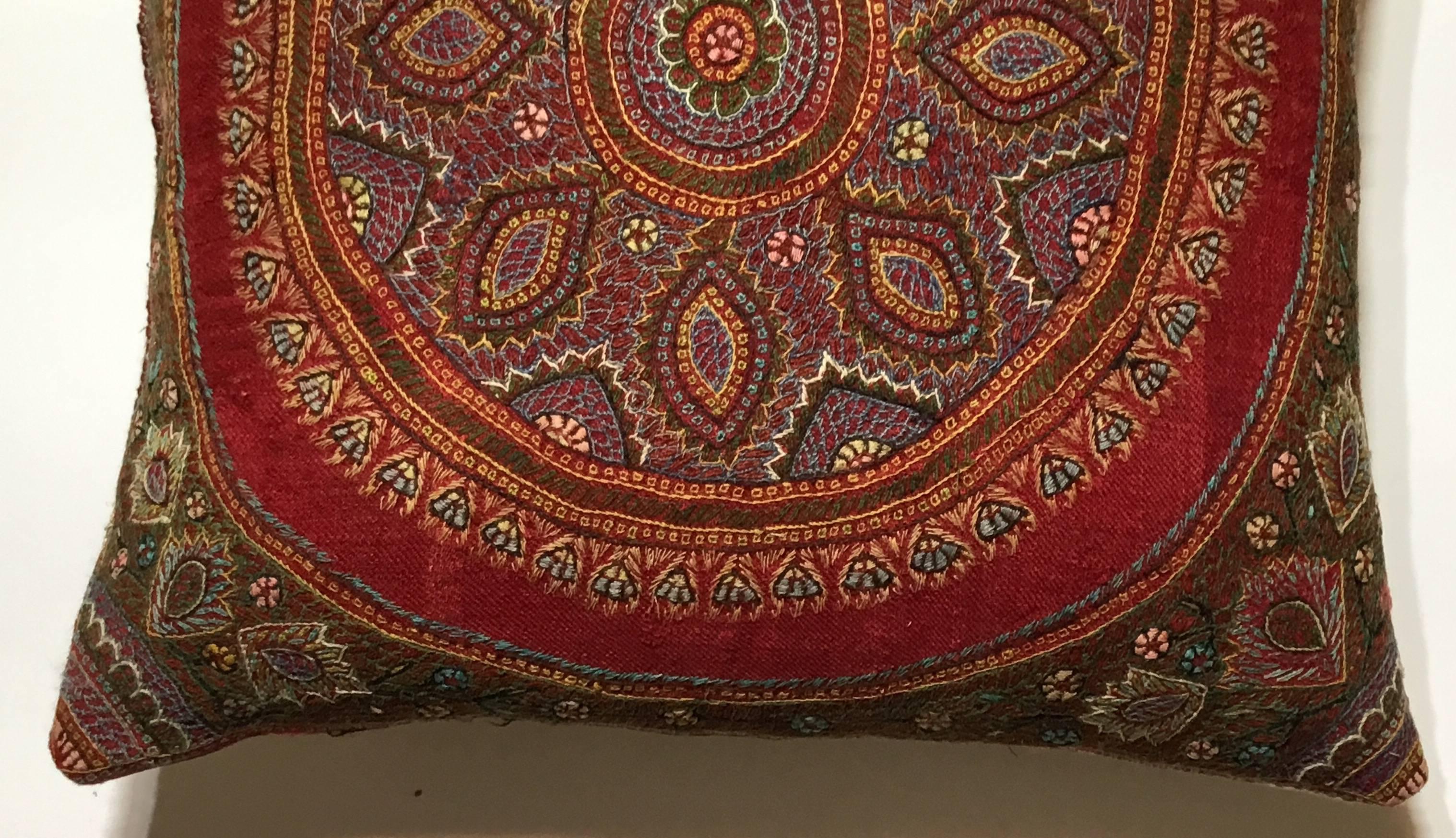 Wool Hand Embroidery Persian Suzani Pillow