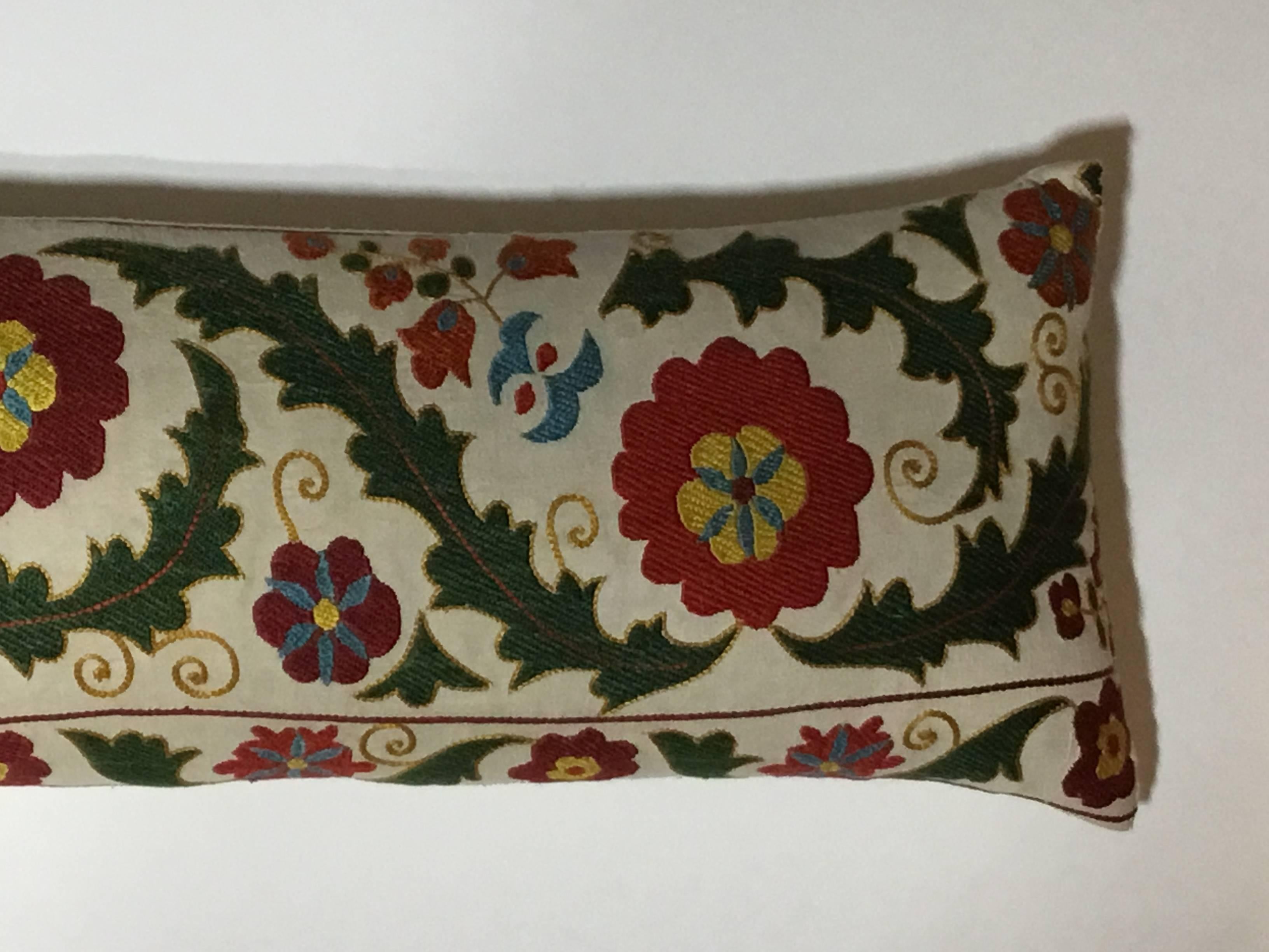 20th Century Hand Embroidery Suzani Pillow