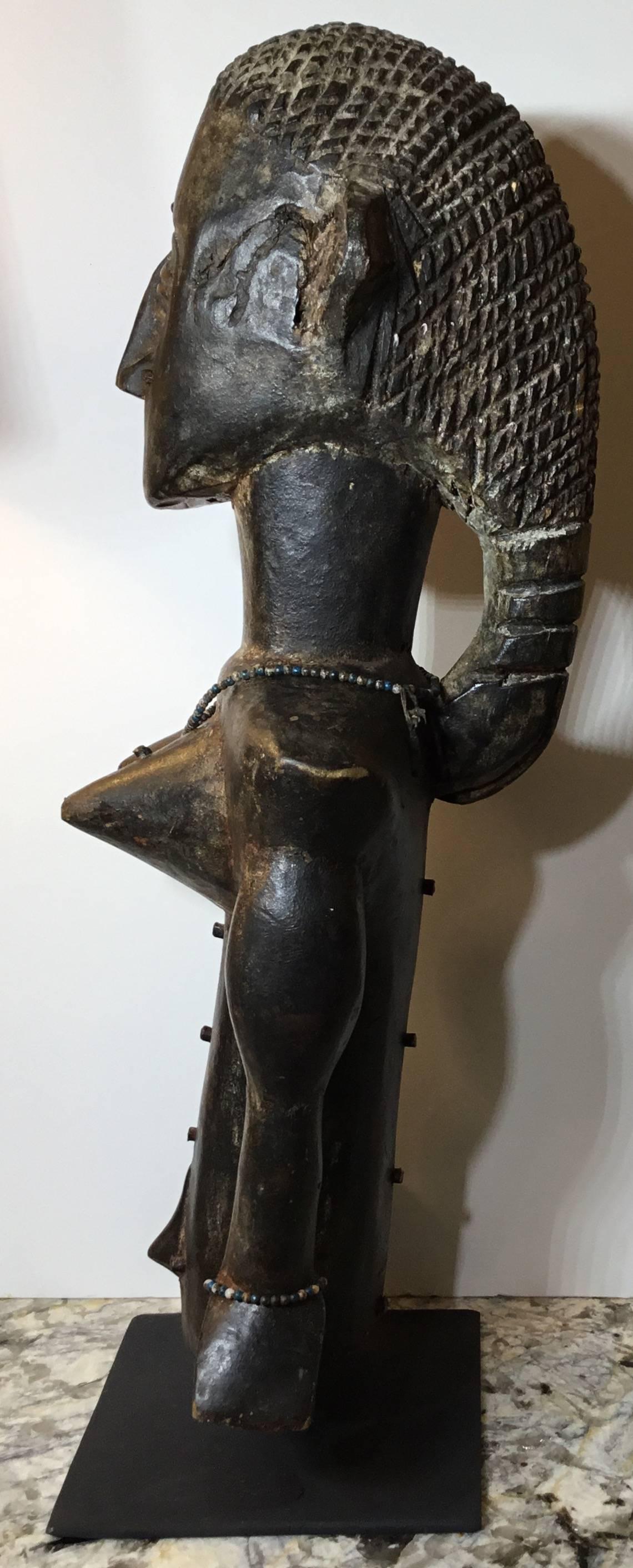 20th Century Male Warrior Figure from the Ivory Coast