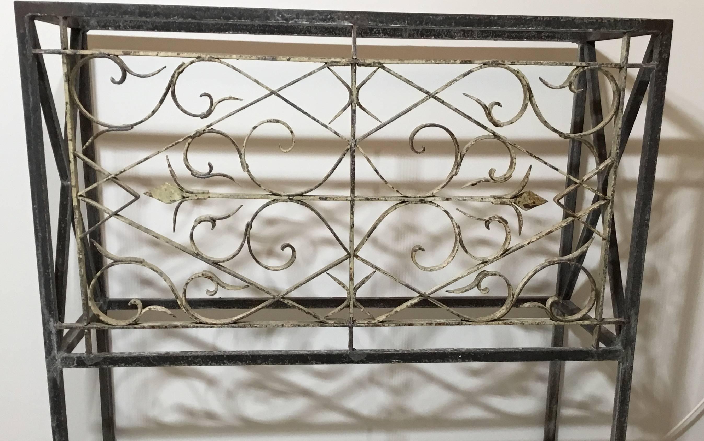American Wrought Iron Console