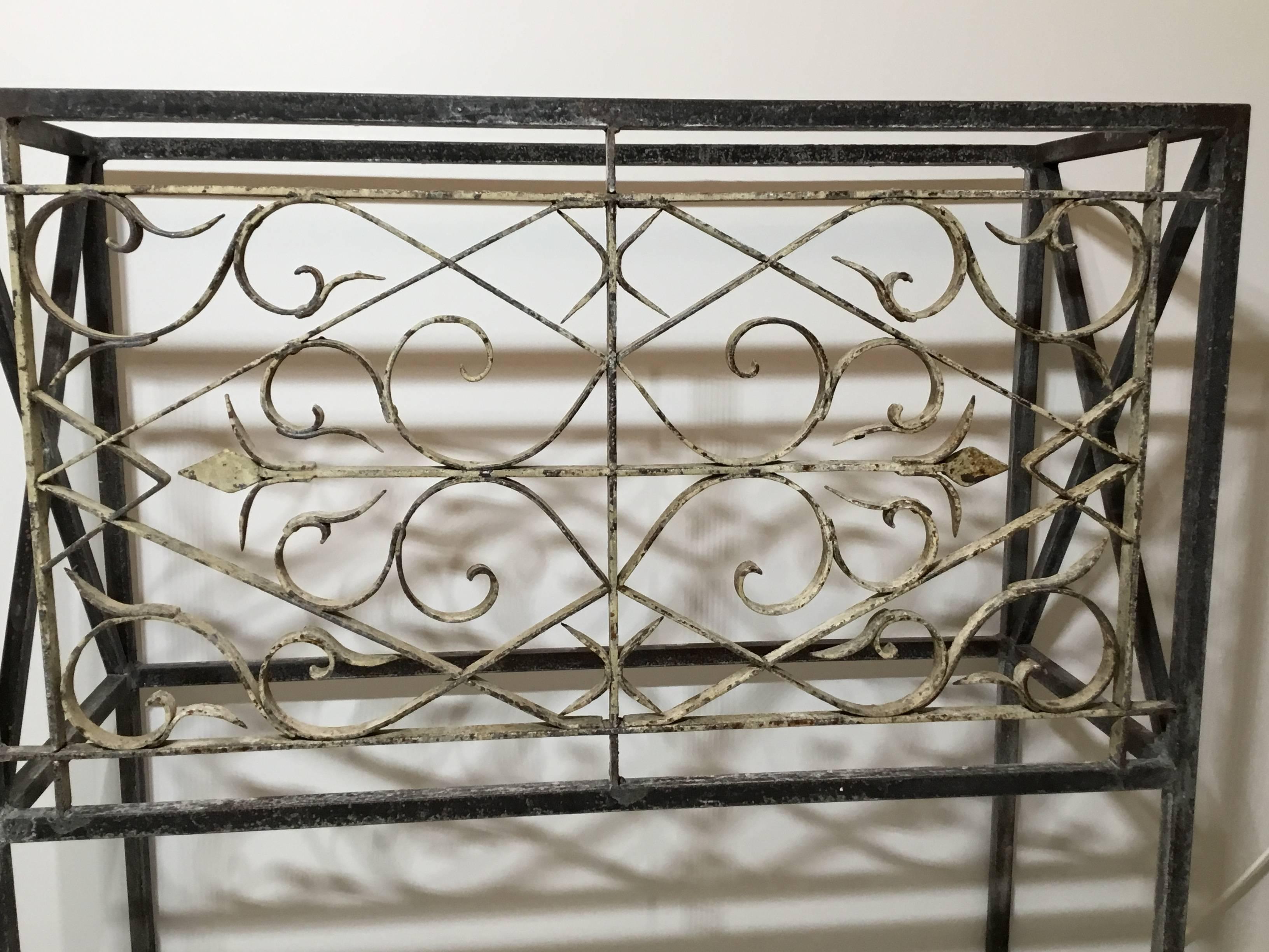 Wrought Iron Console In Excellent Condition In Delray Beach, FL