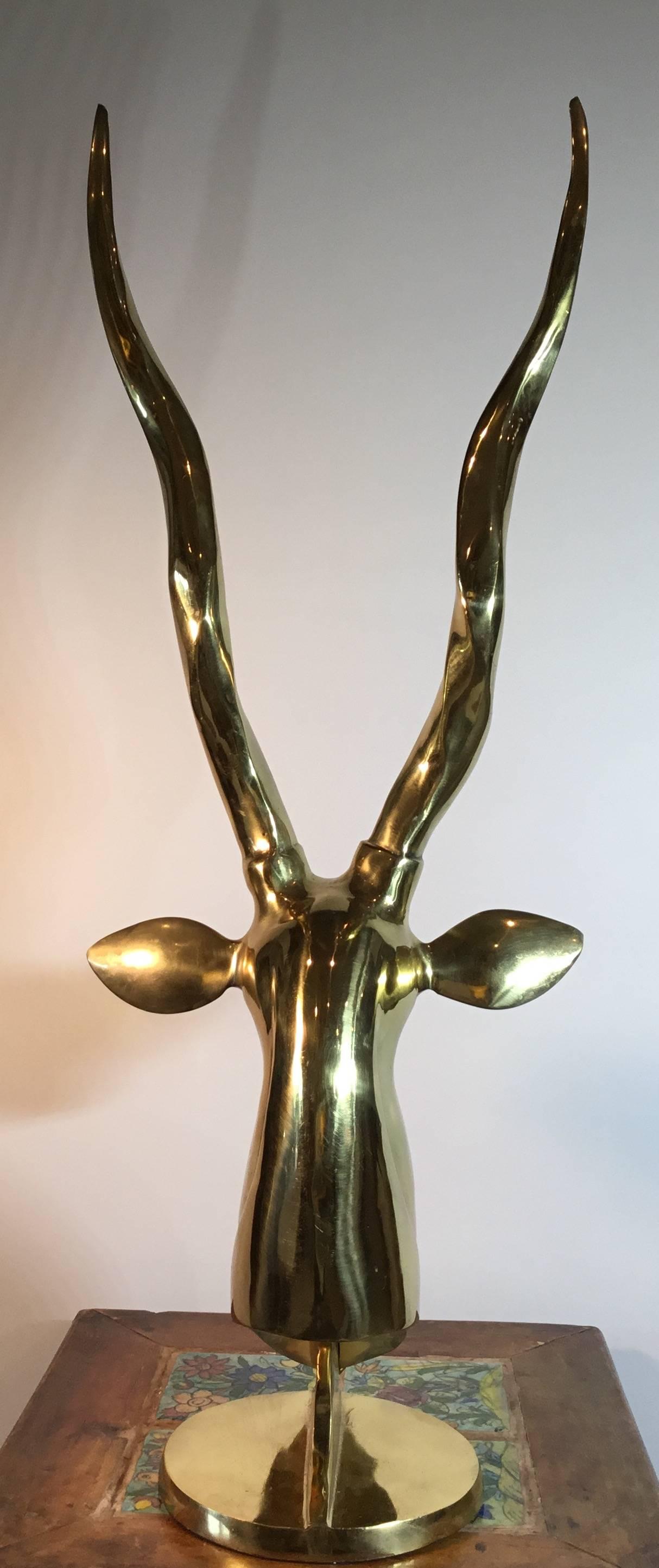 bronze deer head