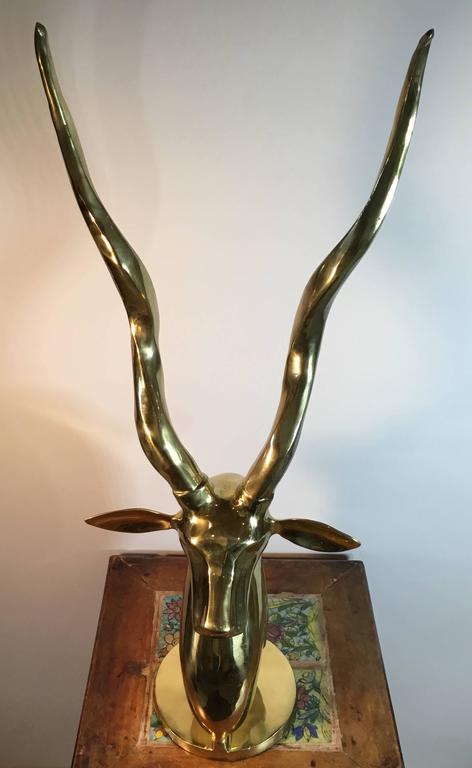 brass deer head