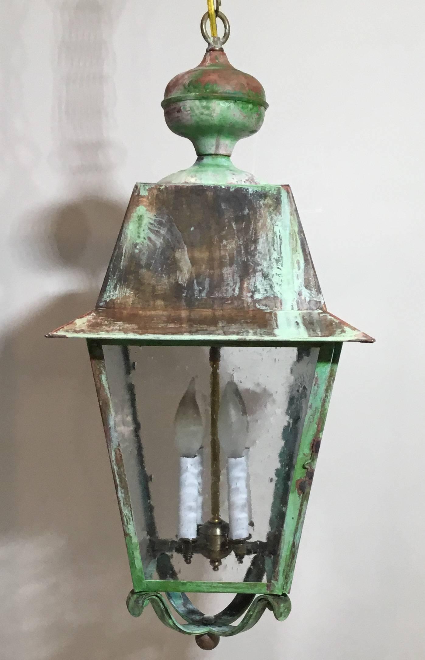 American Vintage Hanging Copper Lantern