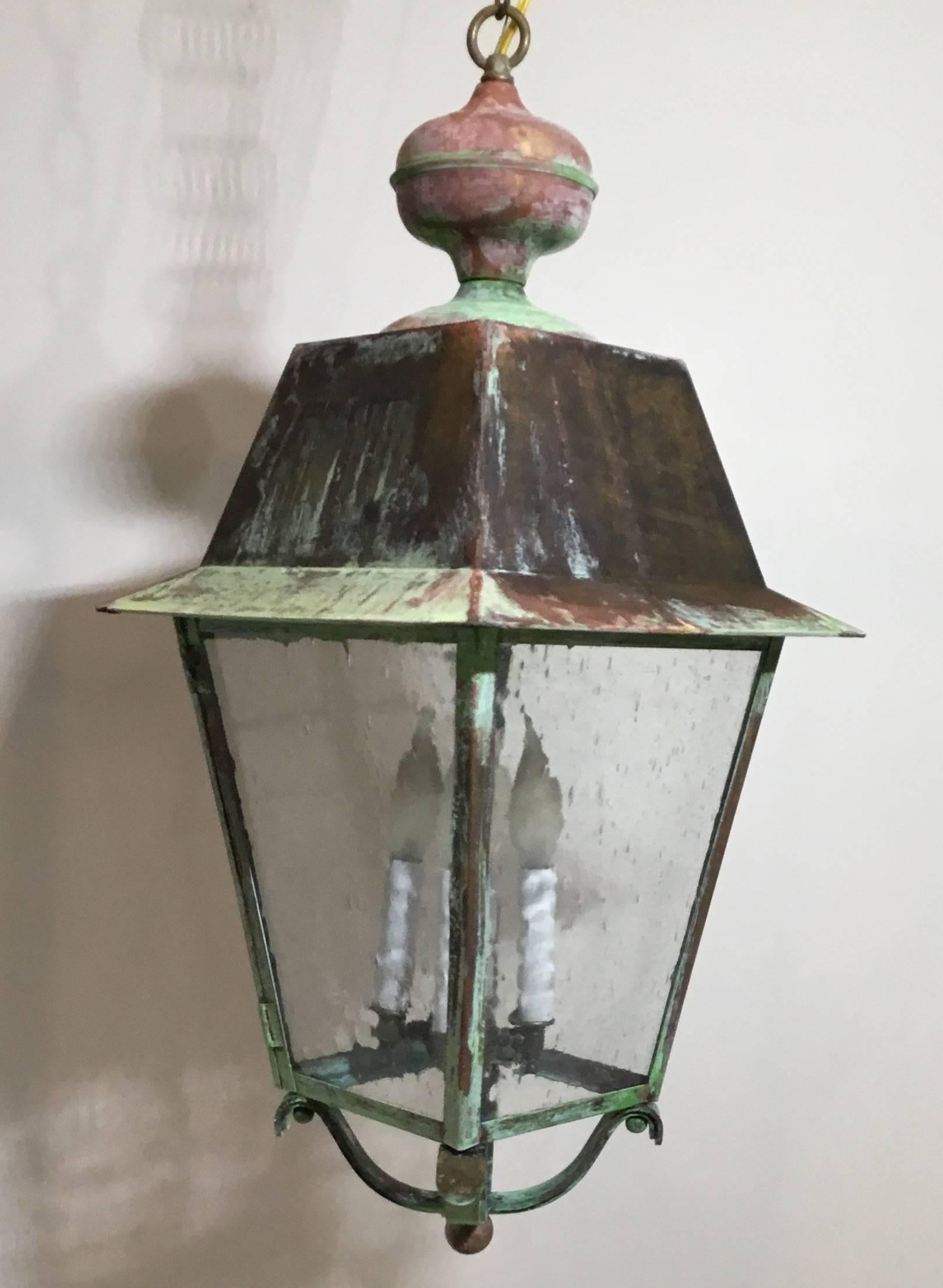 Vintage Hanging Copper Lantern 1