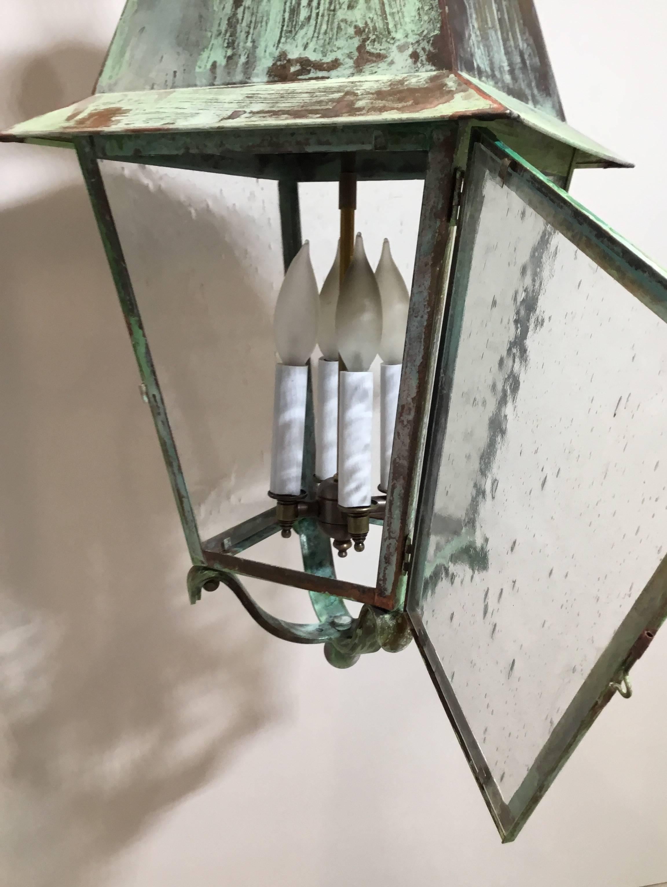 Vintage Hanging Copper Lantern 2