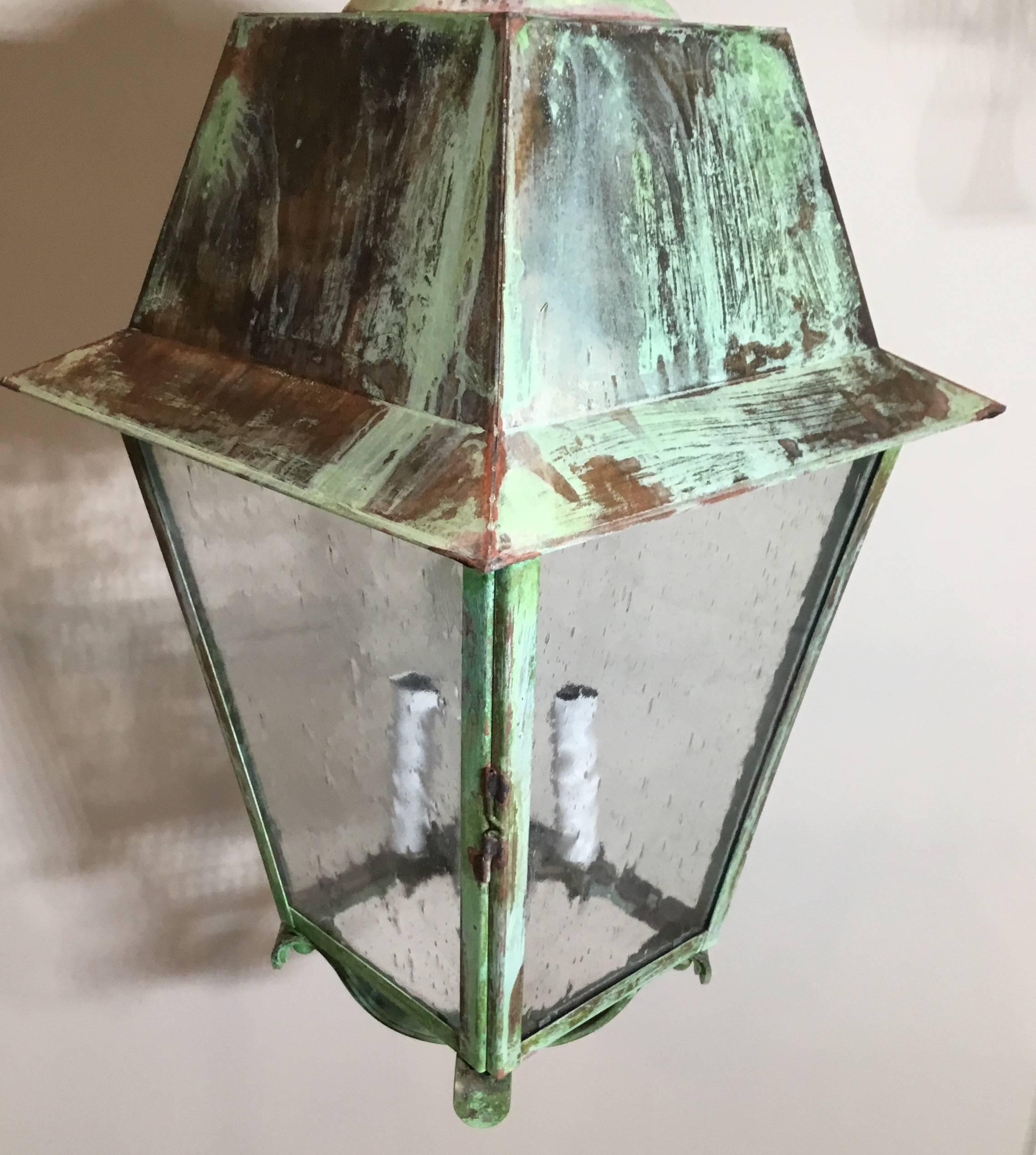 Vintage Hanging Copper Lantern 3