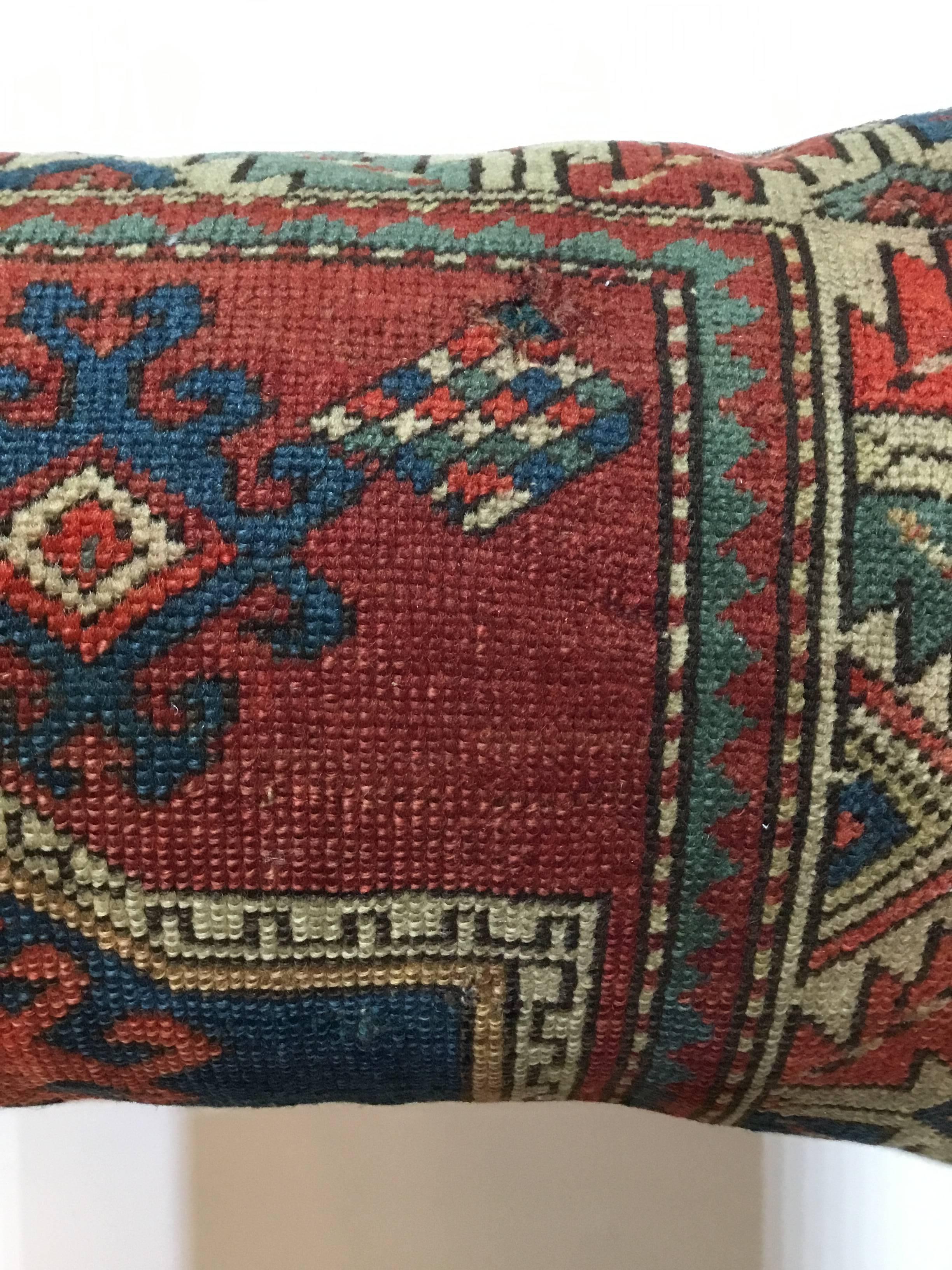 Handwoven Antique Rug Fragment Pillows 1