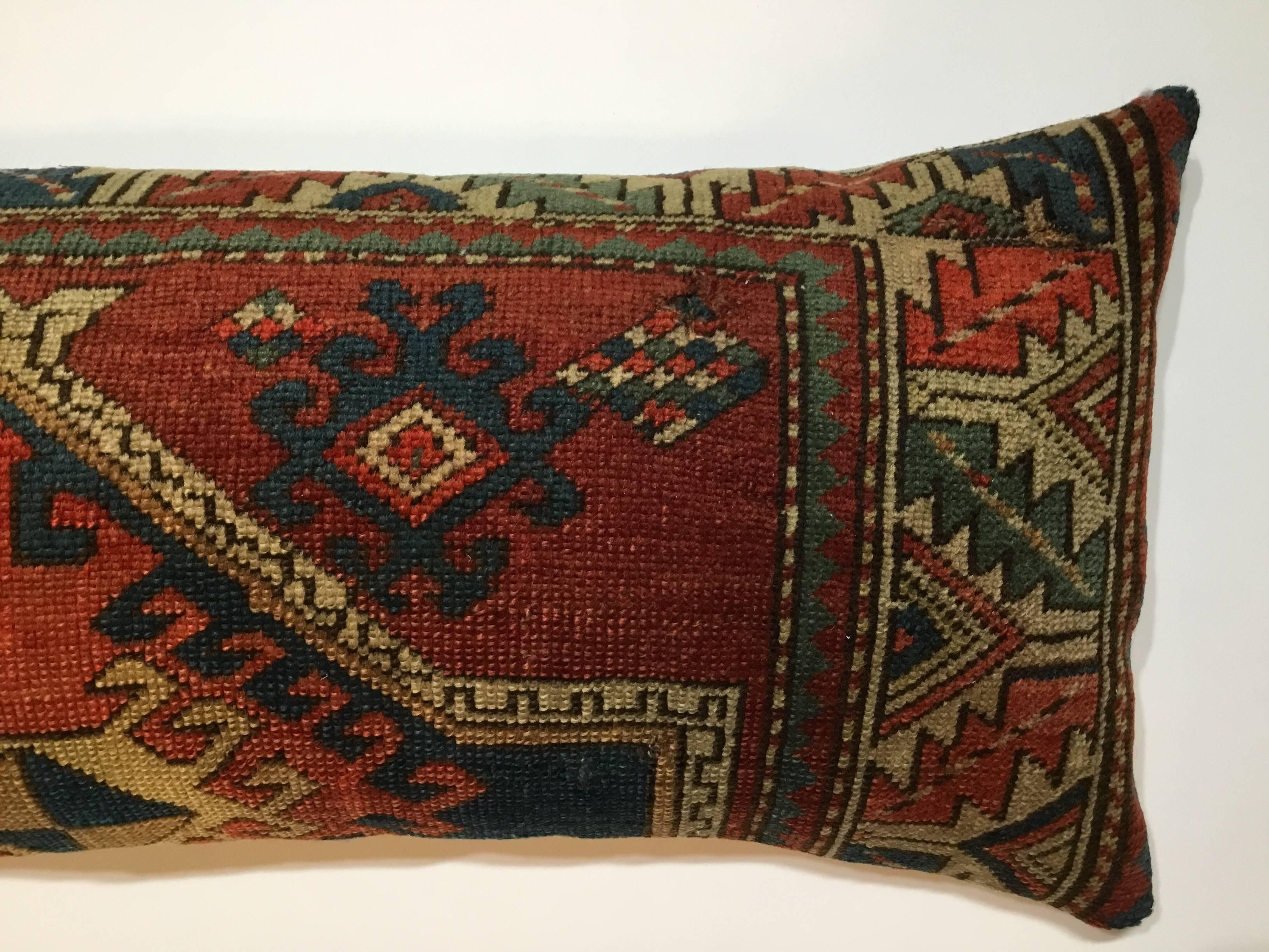 Handwoven Antique Rug Fragment Pillows In Excellent Condition In Delray Beach, FL