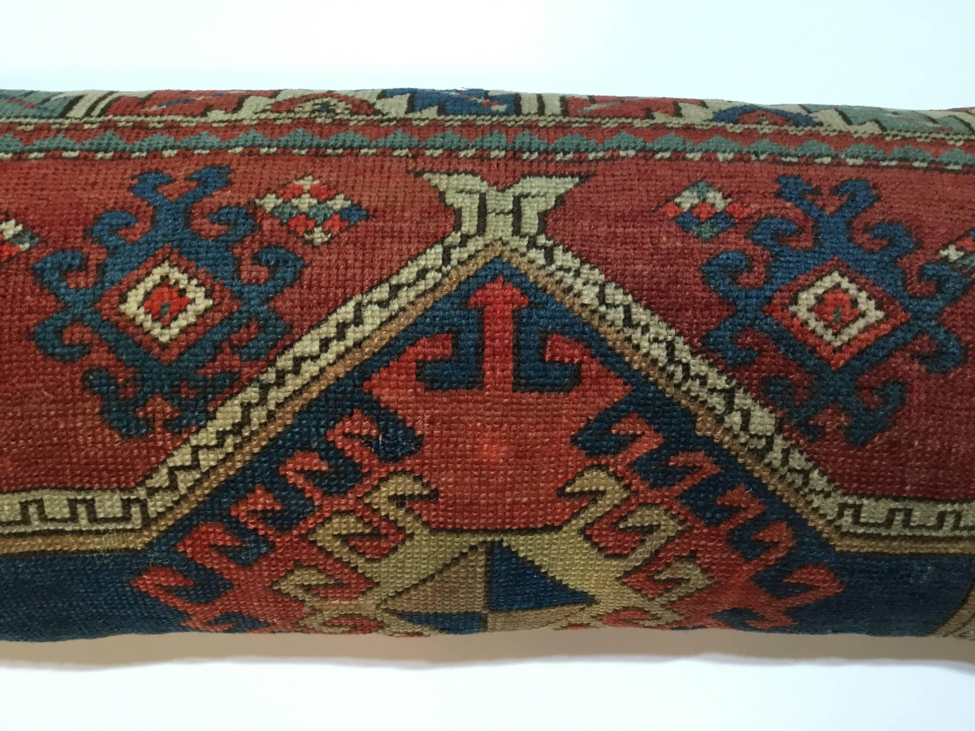 Early 20th Century Handwoven Antique Rug Fragment Pillows