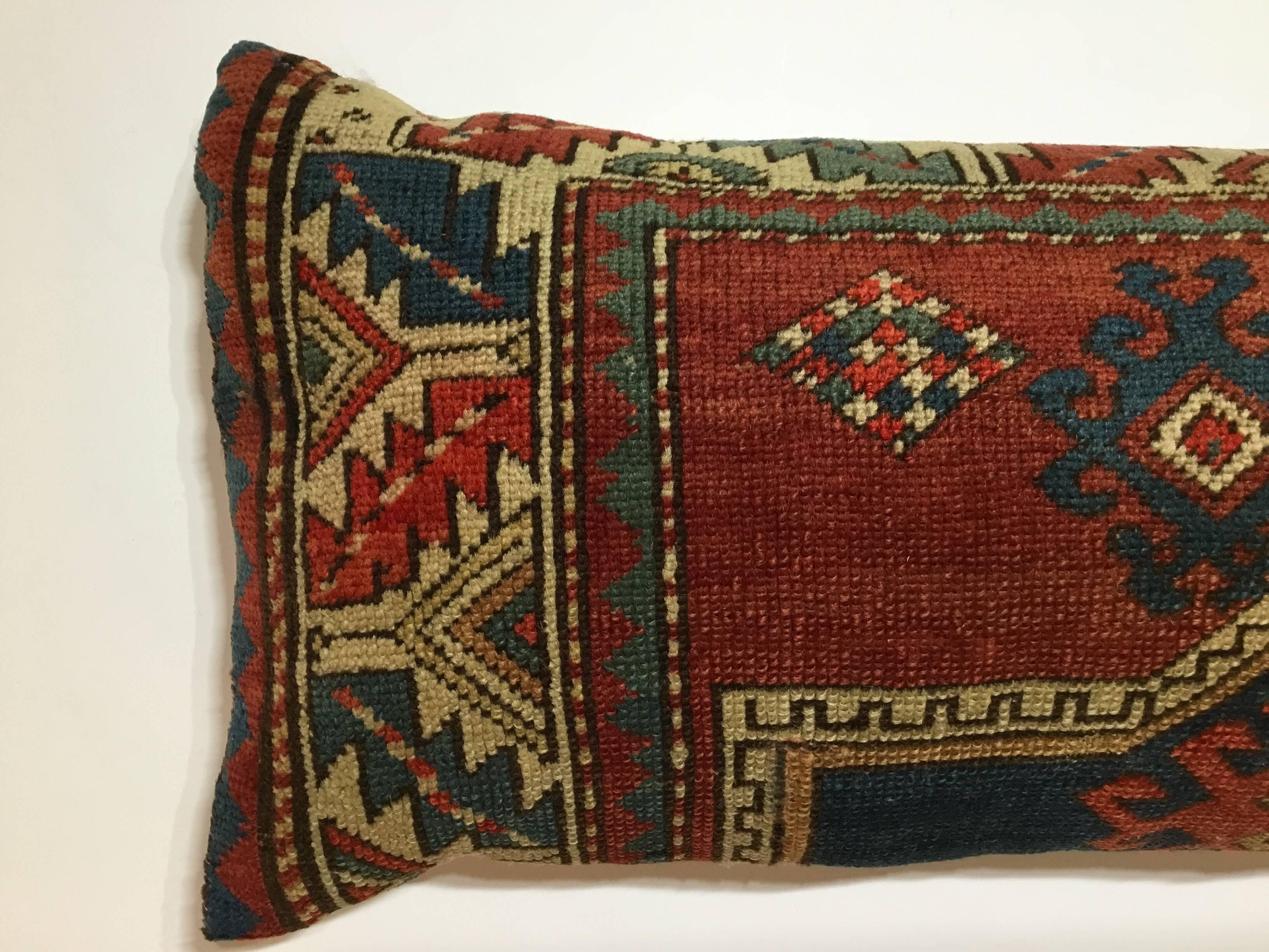 Wool Handwoven Antique Rug Fragment Pillows