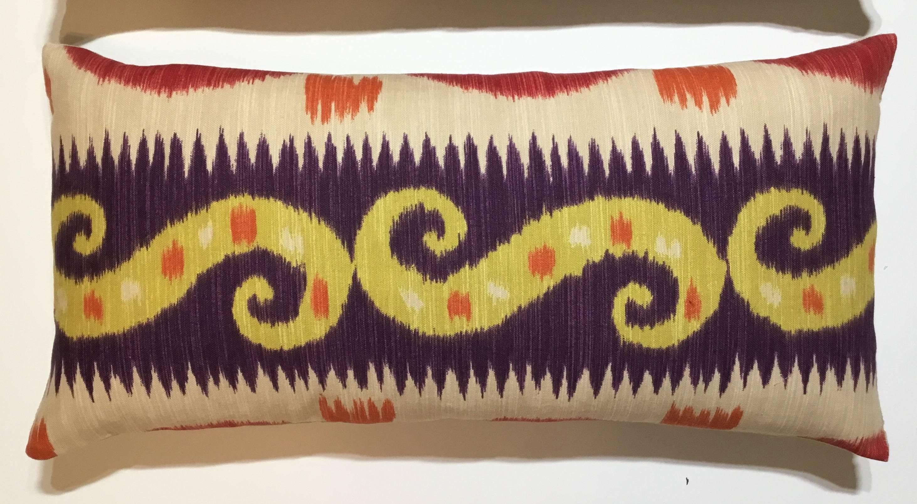 American Pair of Ikat Pillows