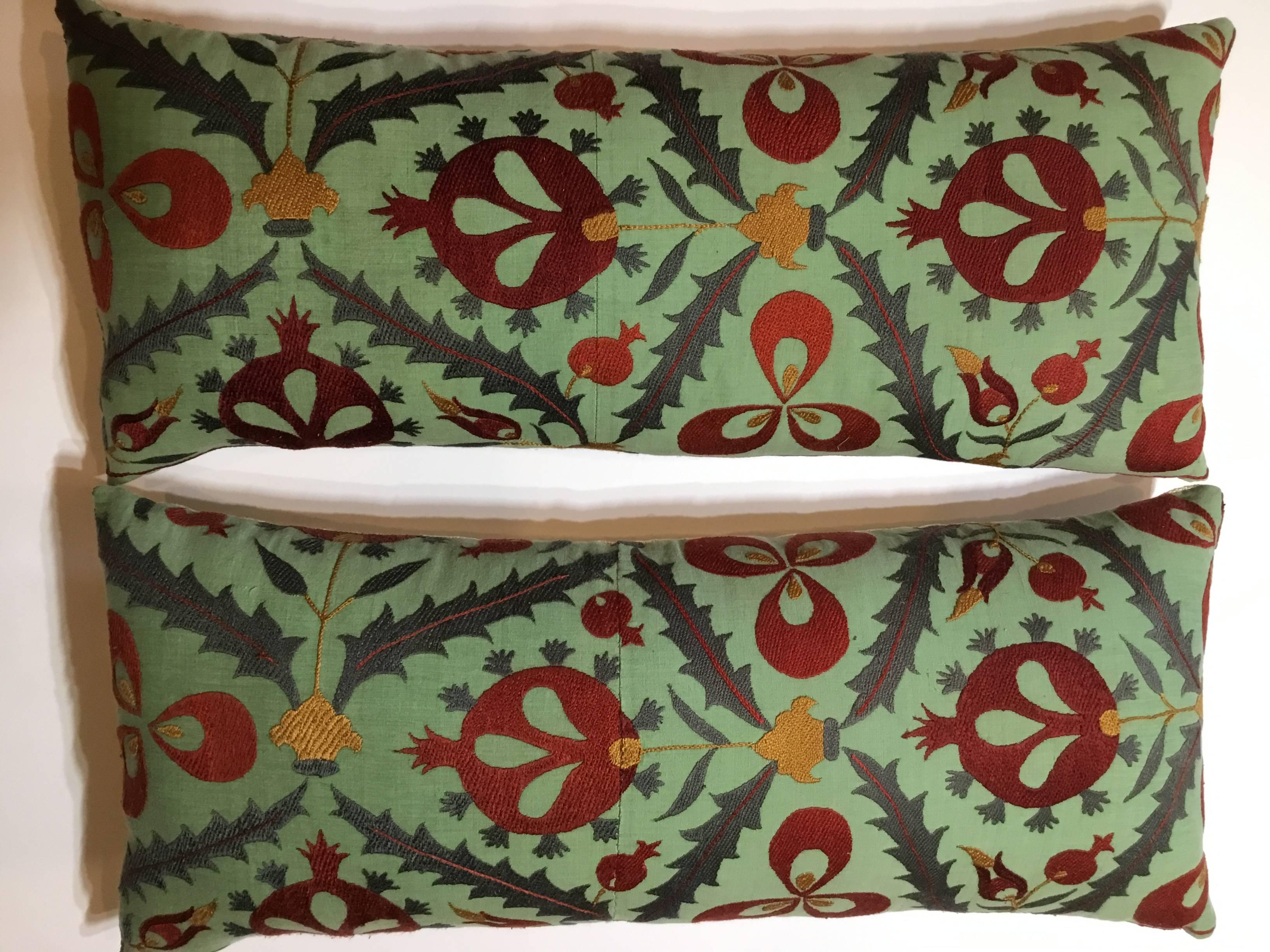 Uzbek Pair of Hand Embroidery Suzani Pillows
