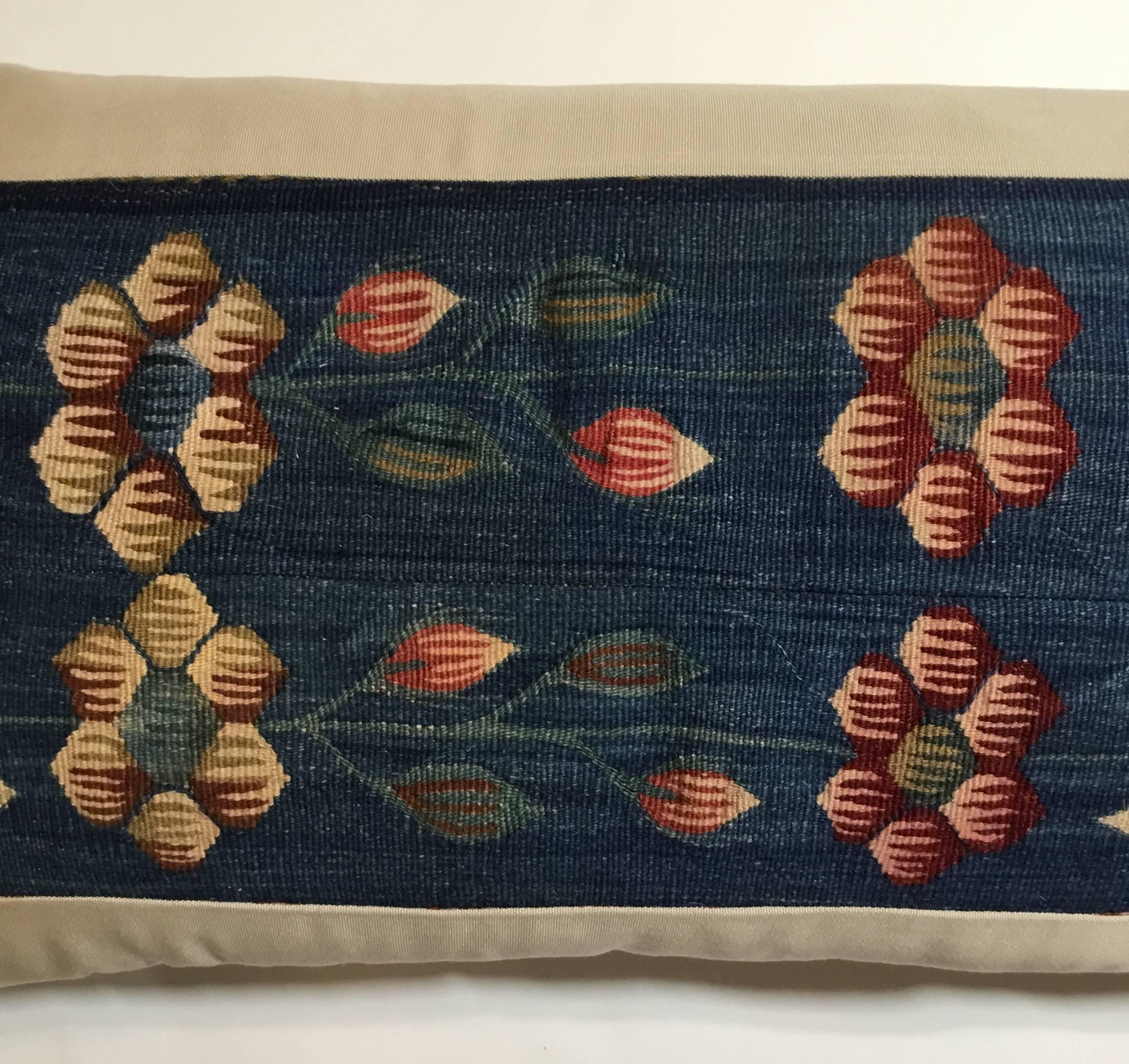 20th Century Vintage Handwoven Long Pillow