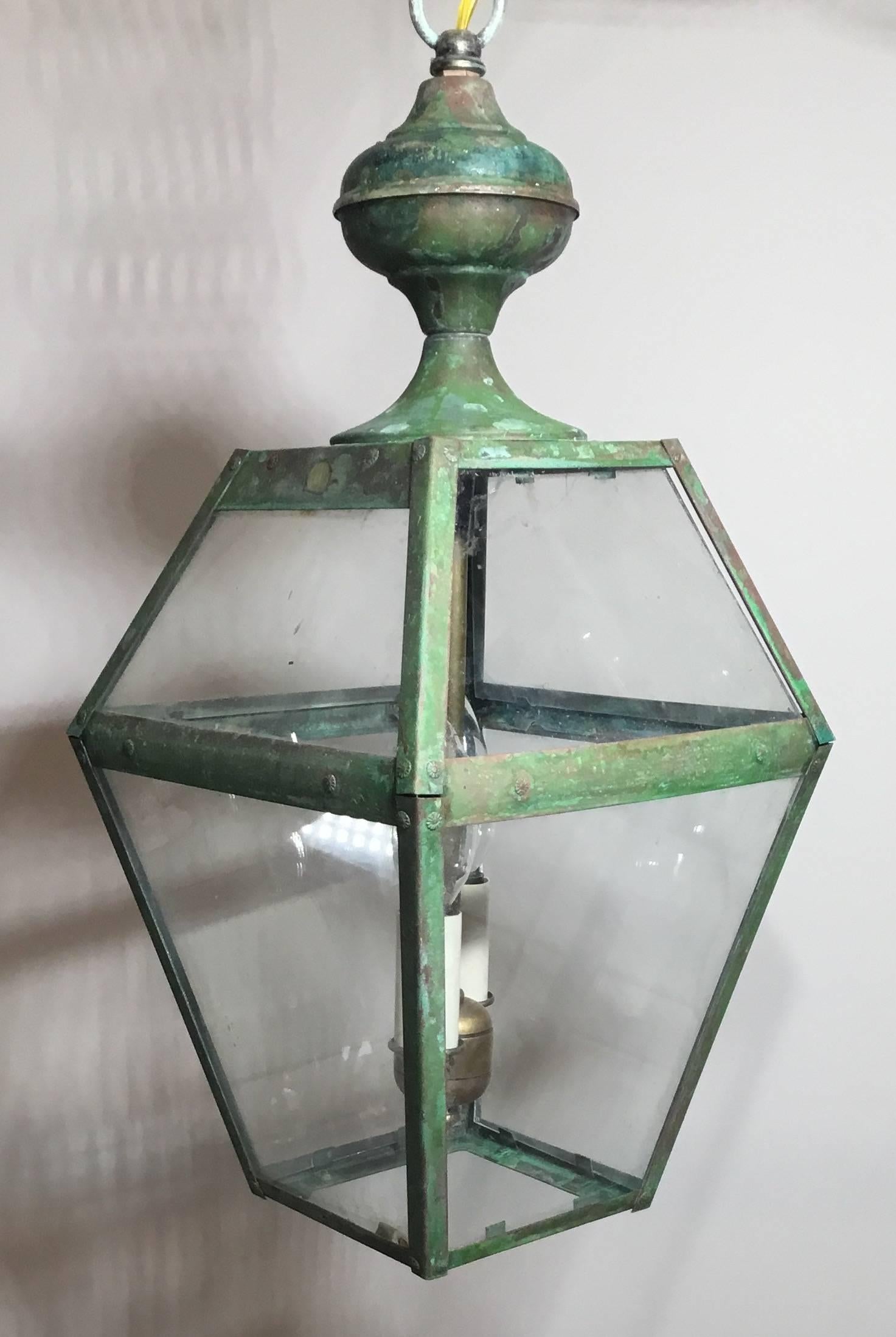 Hanging Vintage Brass Lantern 2