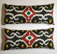 Pair of Silk Ikat Pillows