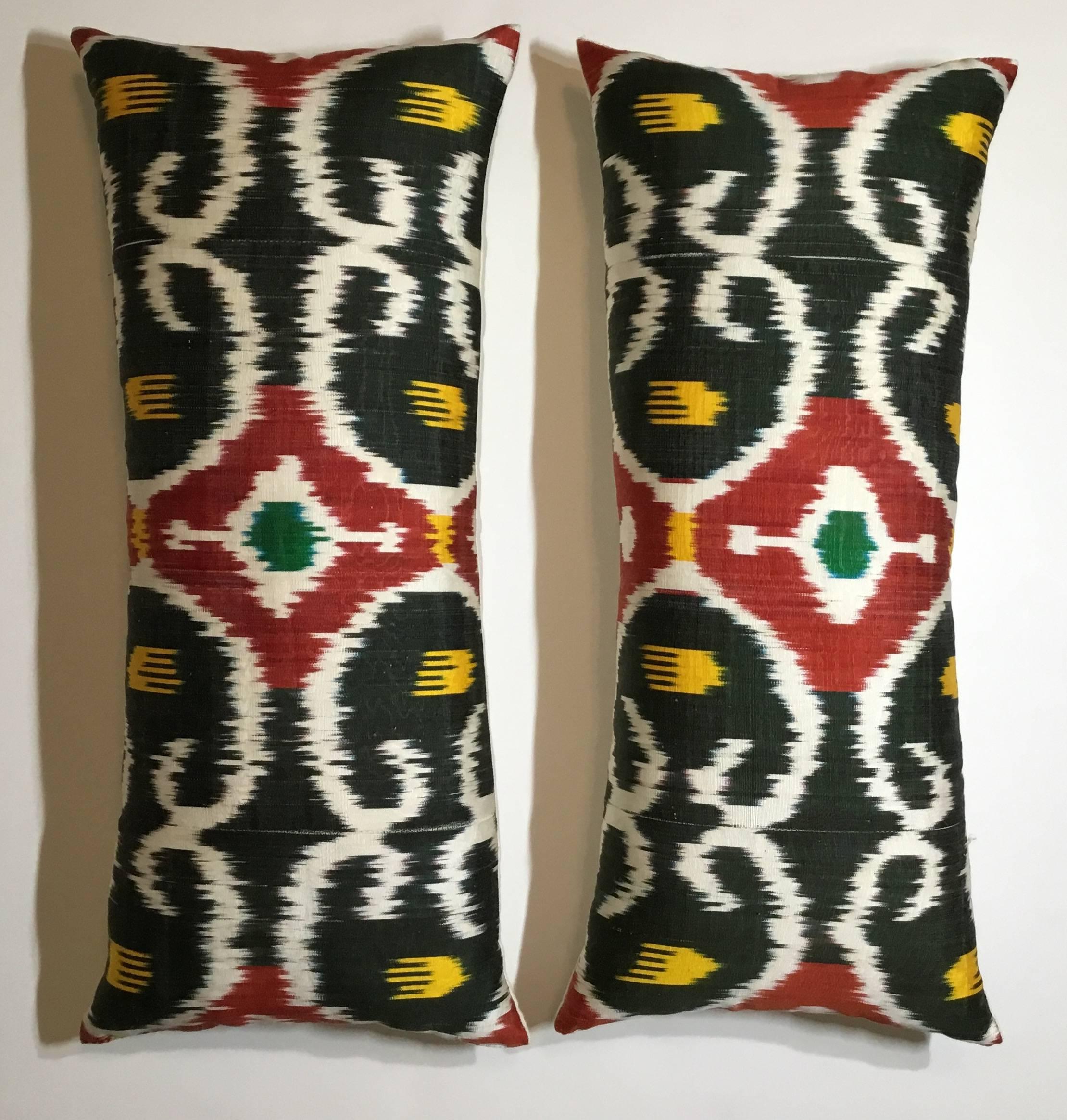Pair of Silk Ikat Pillows 5