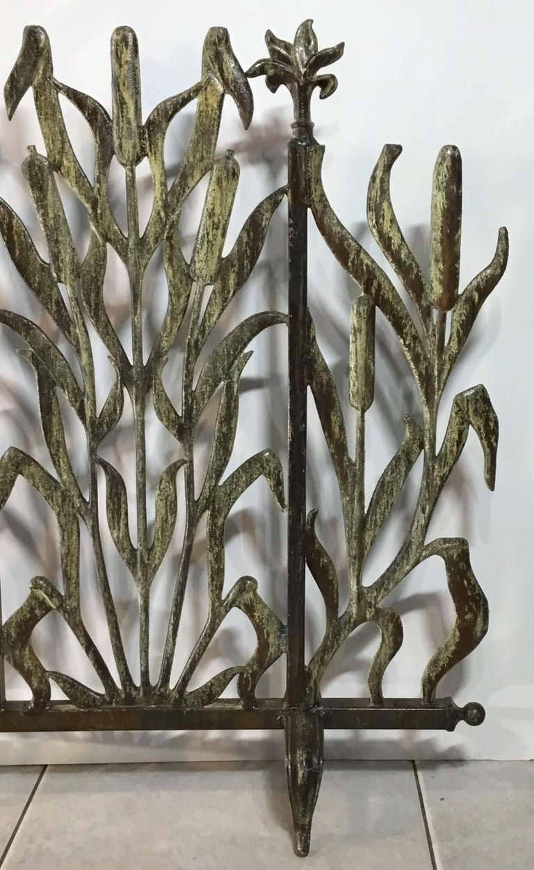Cat Tail Fireplace Screen at 1stDibs