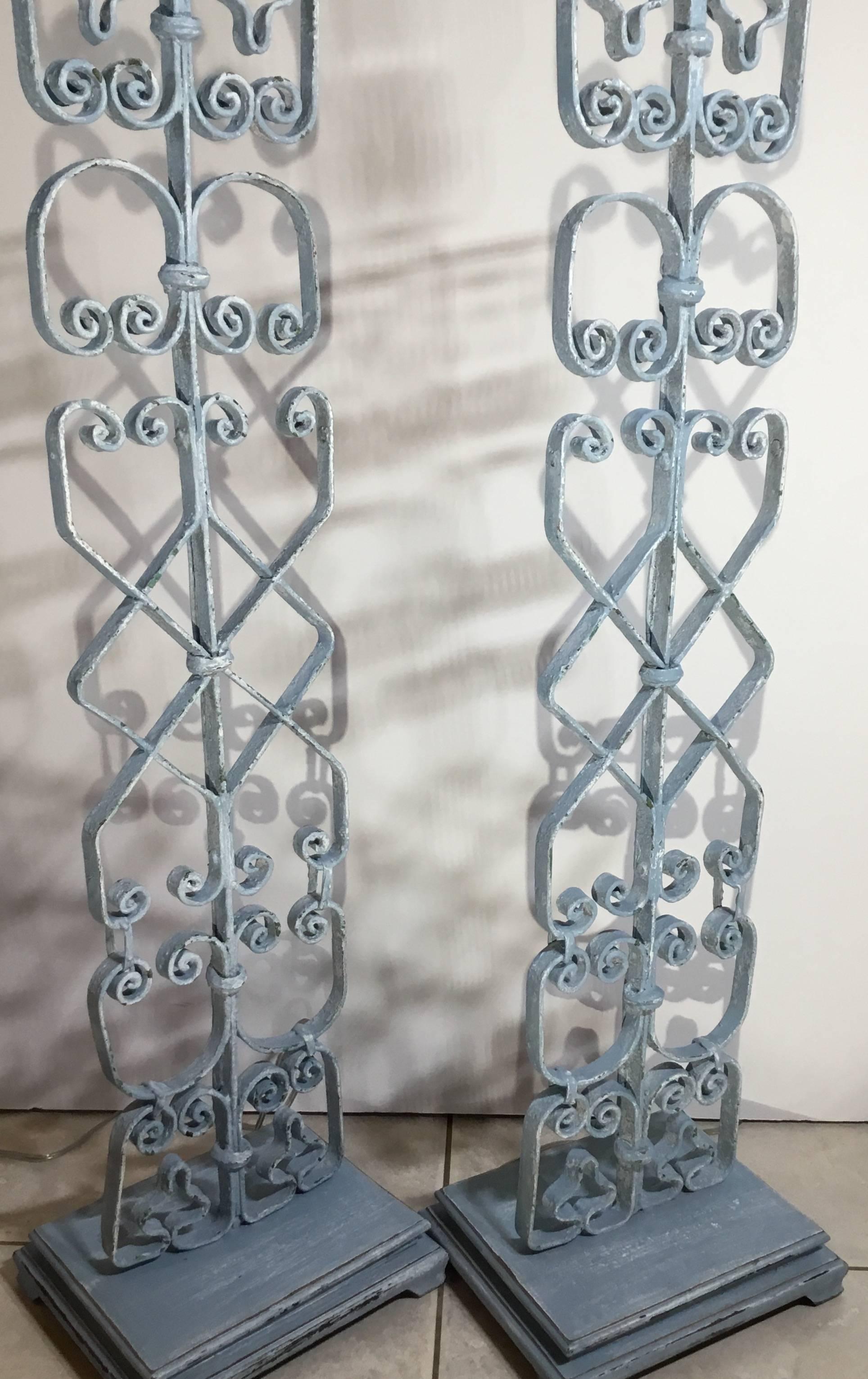 Pair of Wrought Iron Table Lamps 5