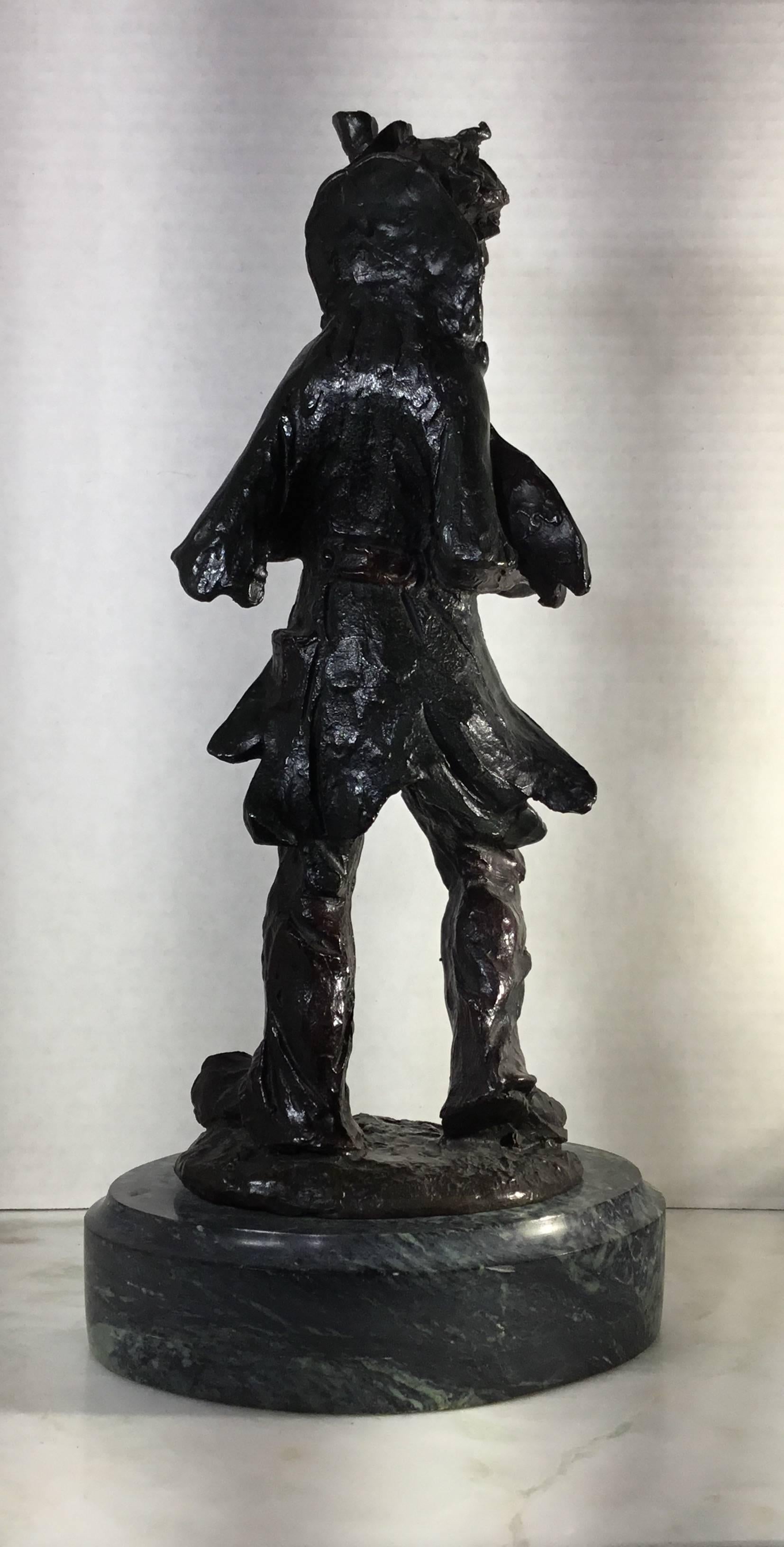 Bronze Clown by A. Santini In Excellent Condition For Sale In Delray Beach, FL