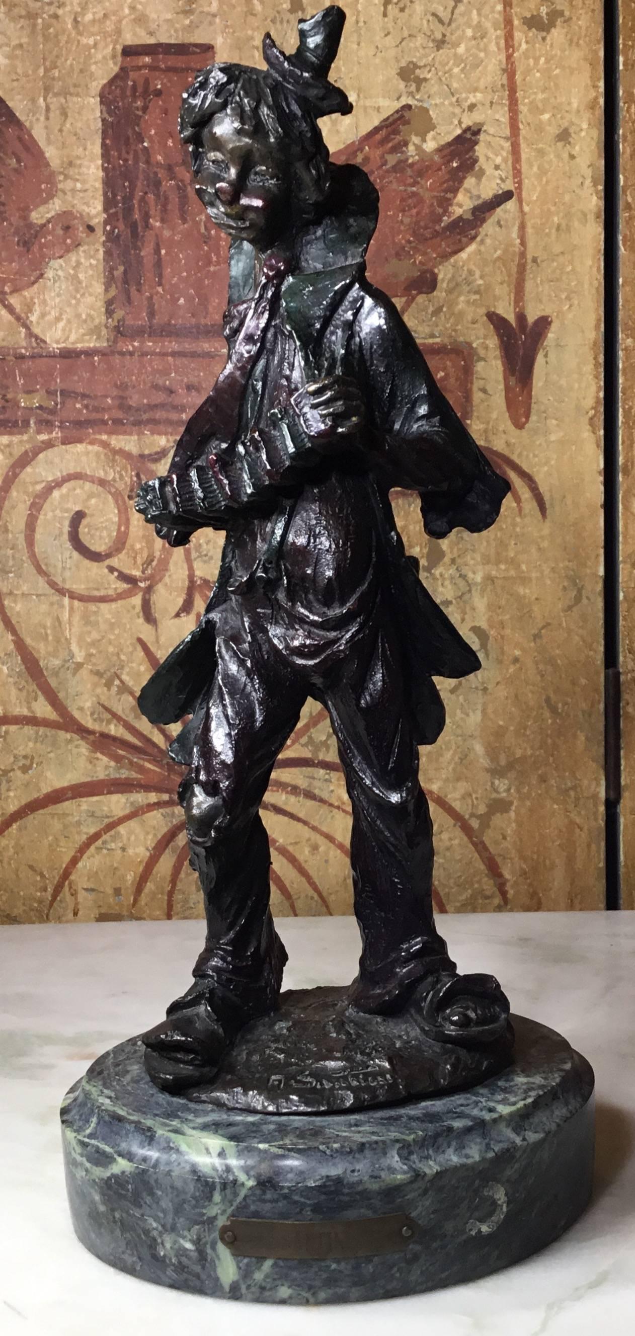 Clown di bronzo di A. Santini in vendita 2