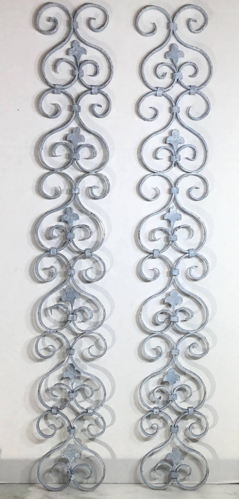Pair of Wrought Iron Wall Hangings For Sale at 1stDibs iron wall