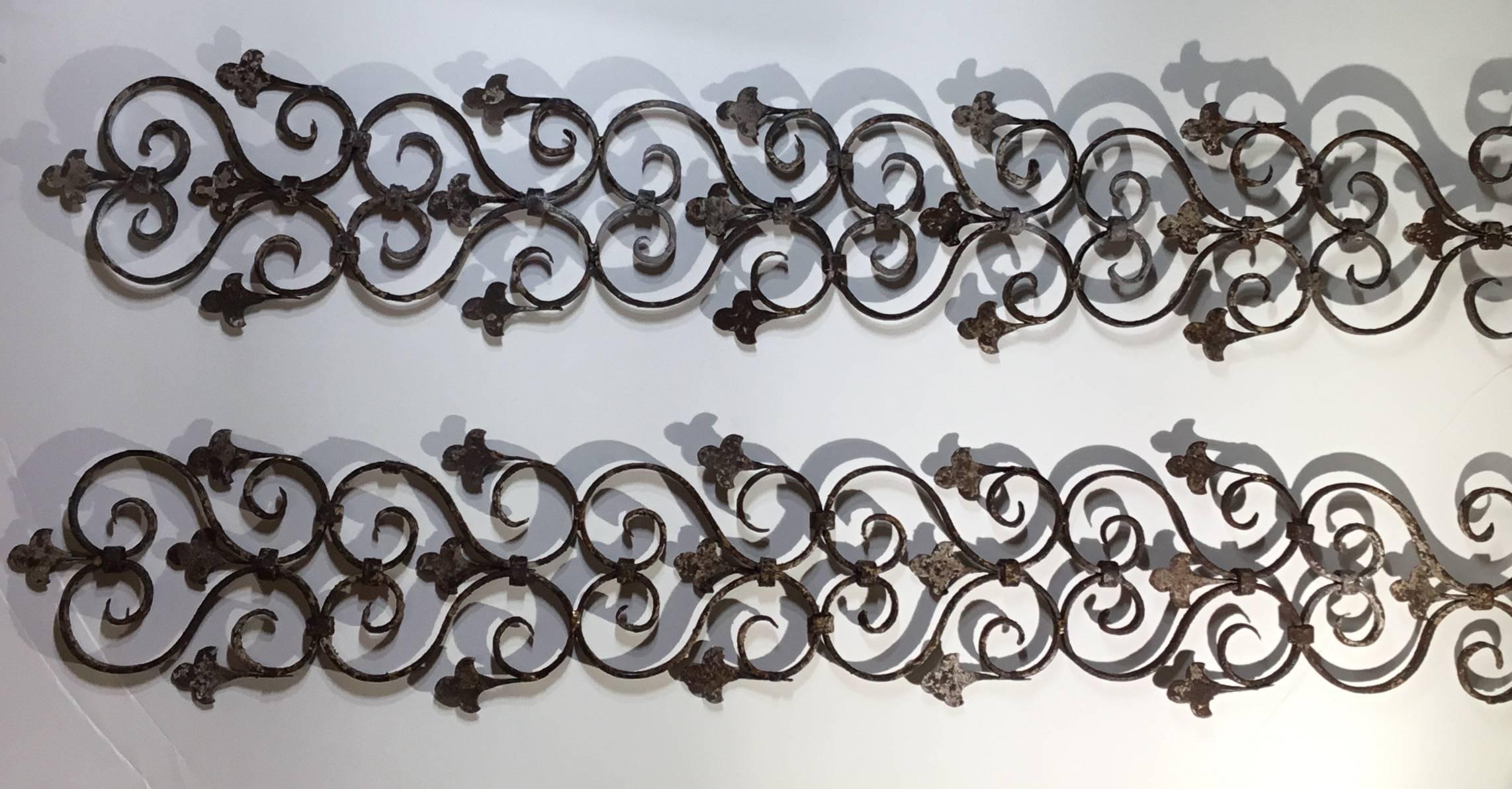 Pair of Wrought Iron Wall Hanging 1