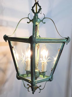 Bronze and Brass Hanging Lantern