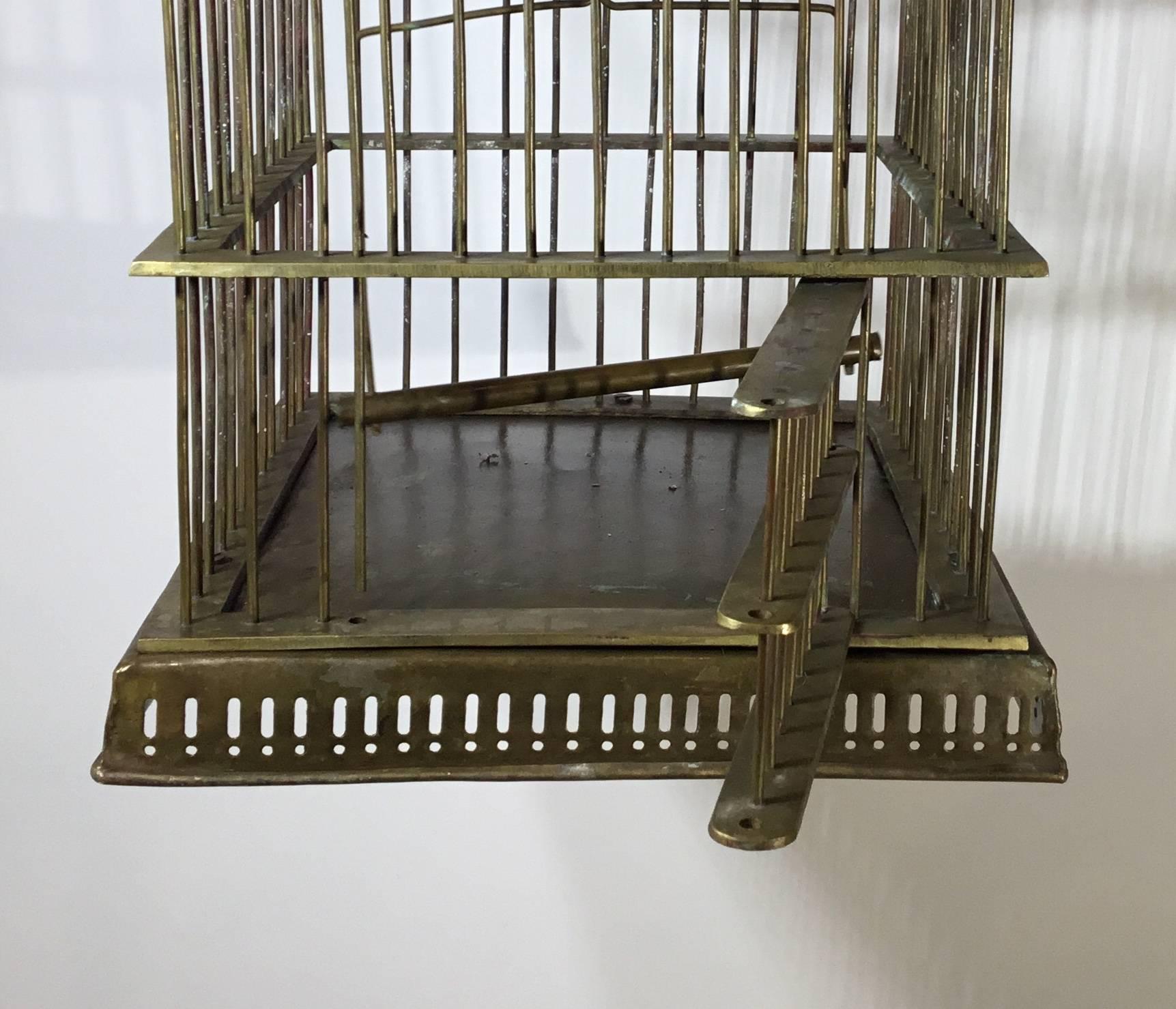 European Antique Brass Birdcage