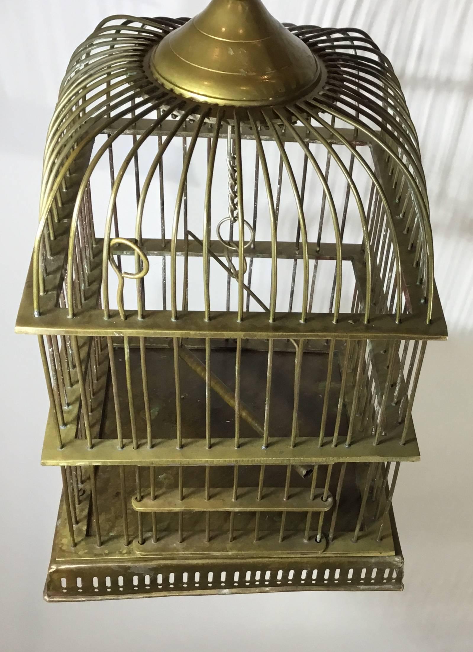 Antique Brass Birdcage 2